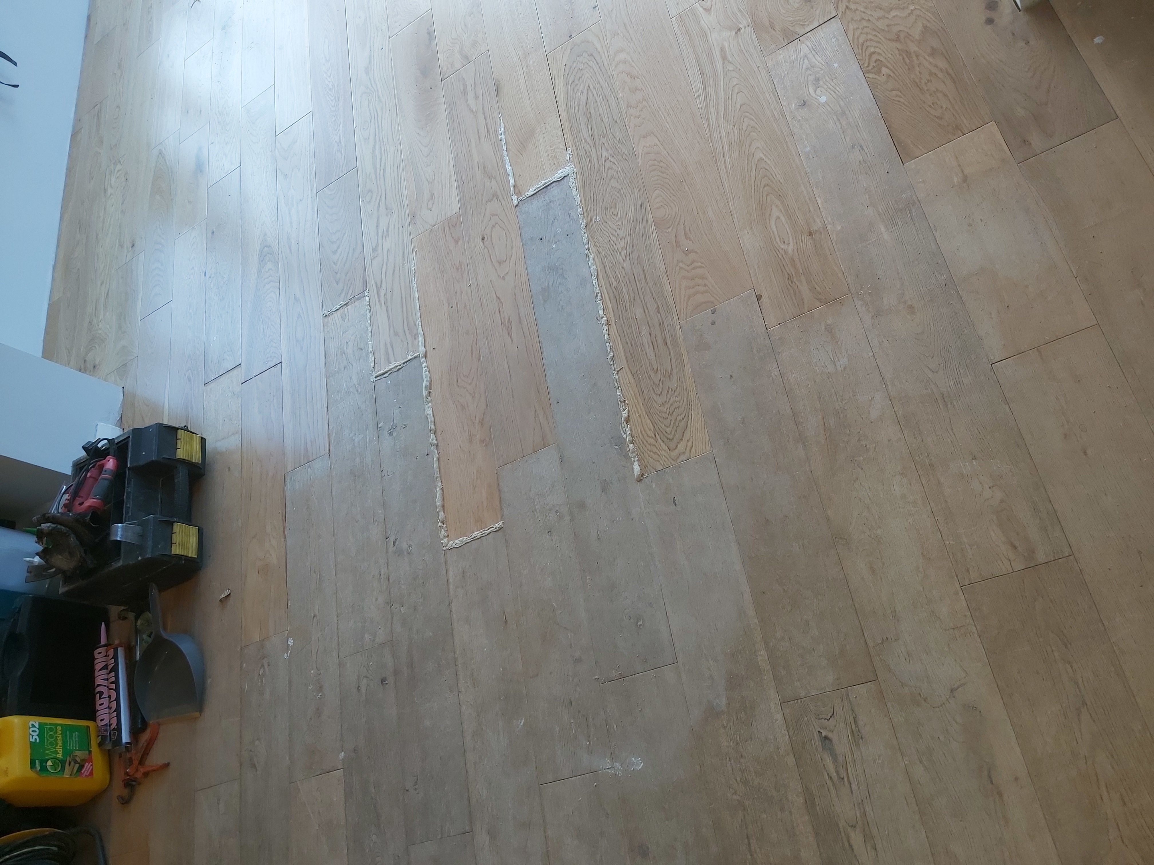 Engineered Wood floor after sanding work in KT20