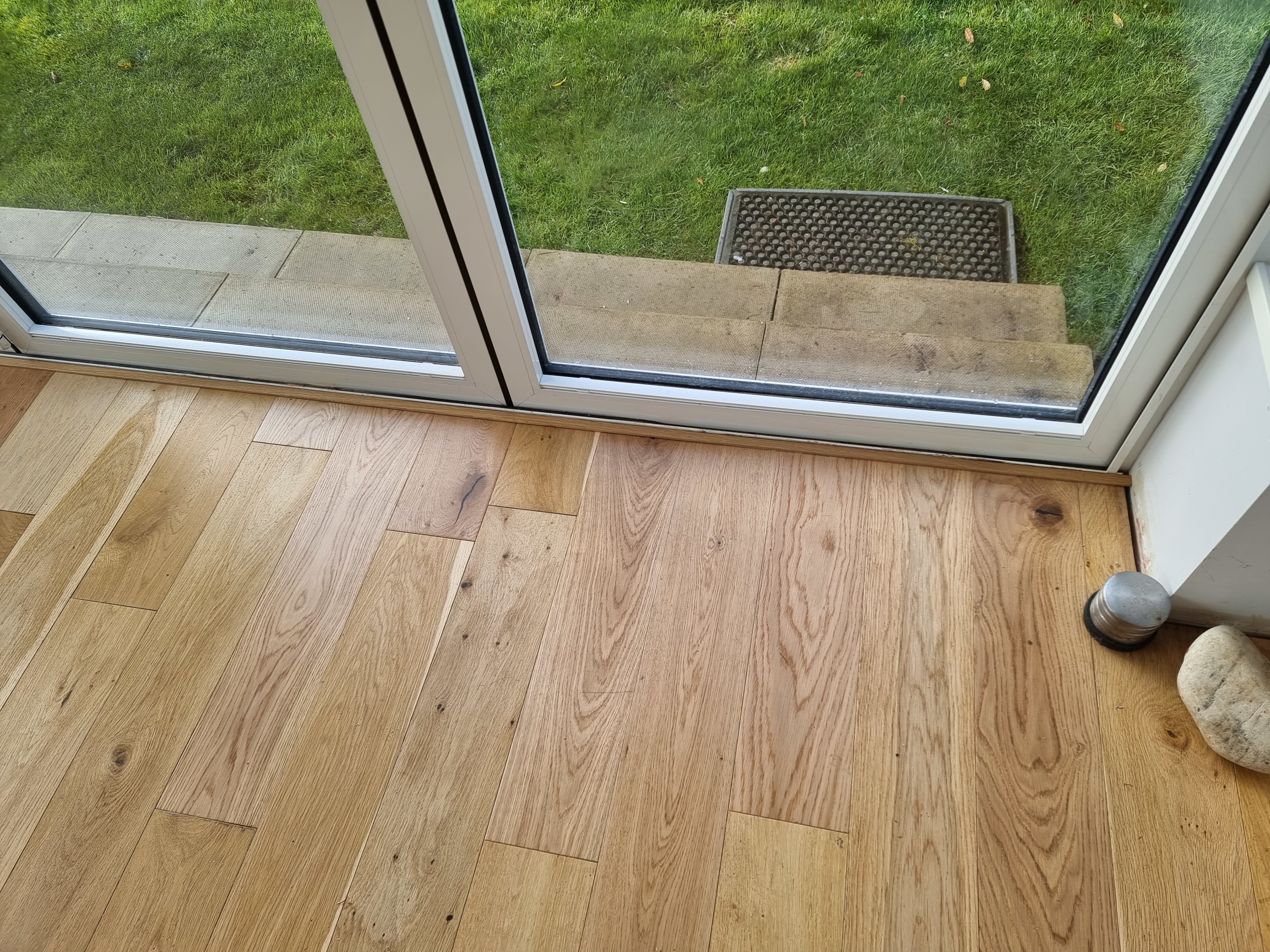 Engineered Wood floor after fitting work in KT20