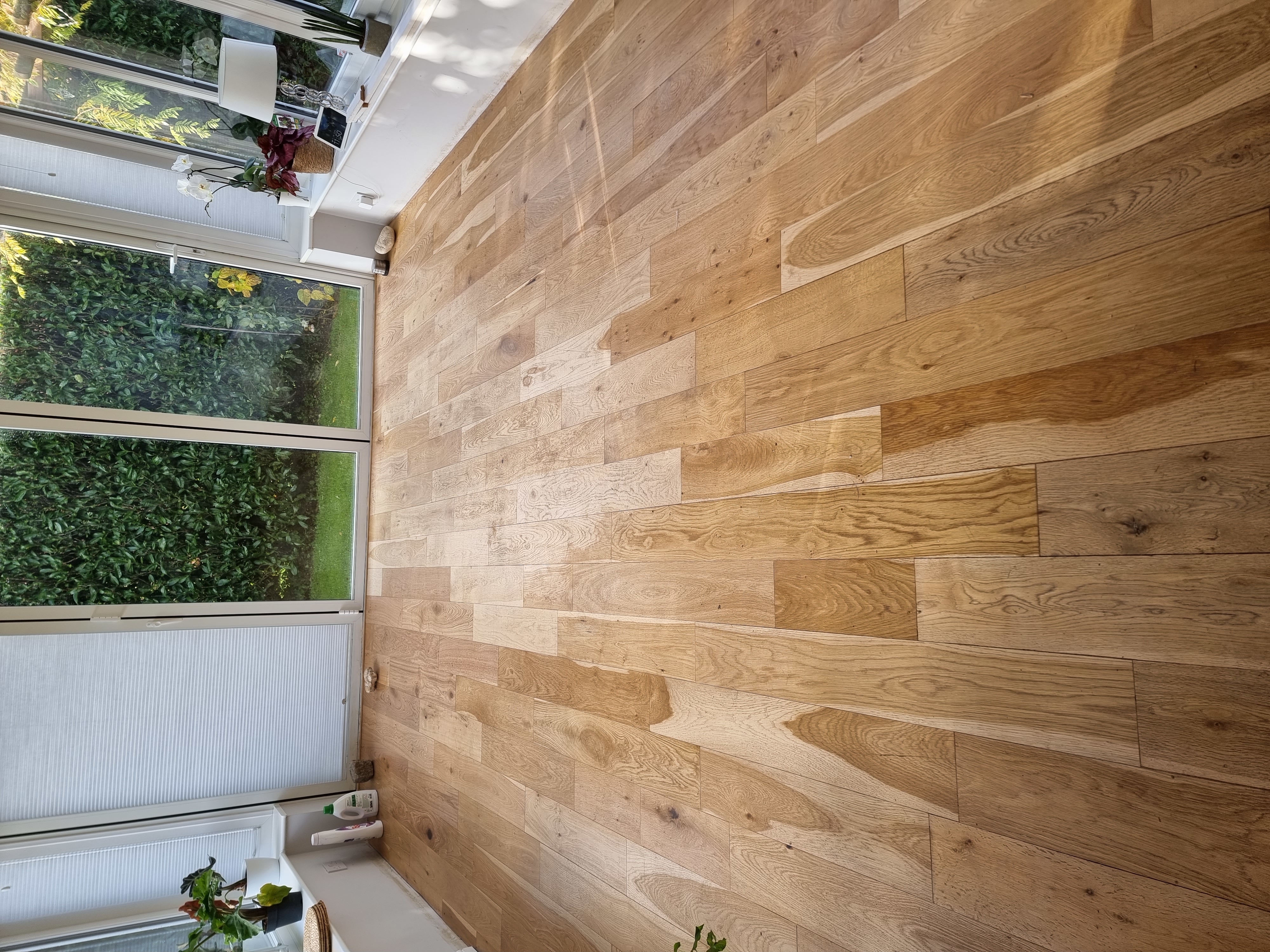 Engineered Wood floor after fitting work in KT20