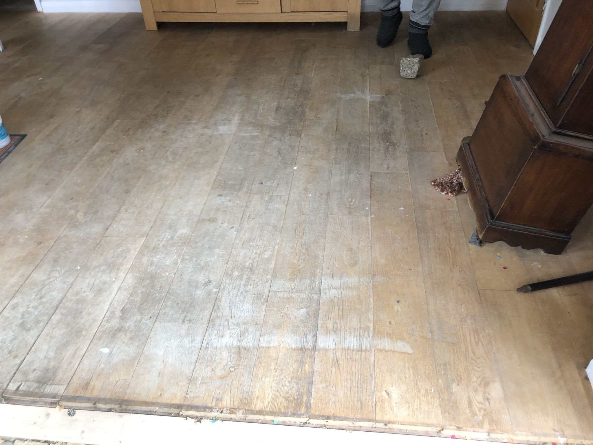 Floor condition before work at KT20