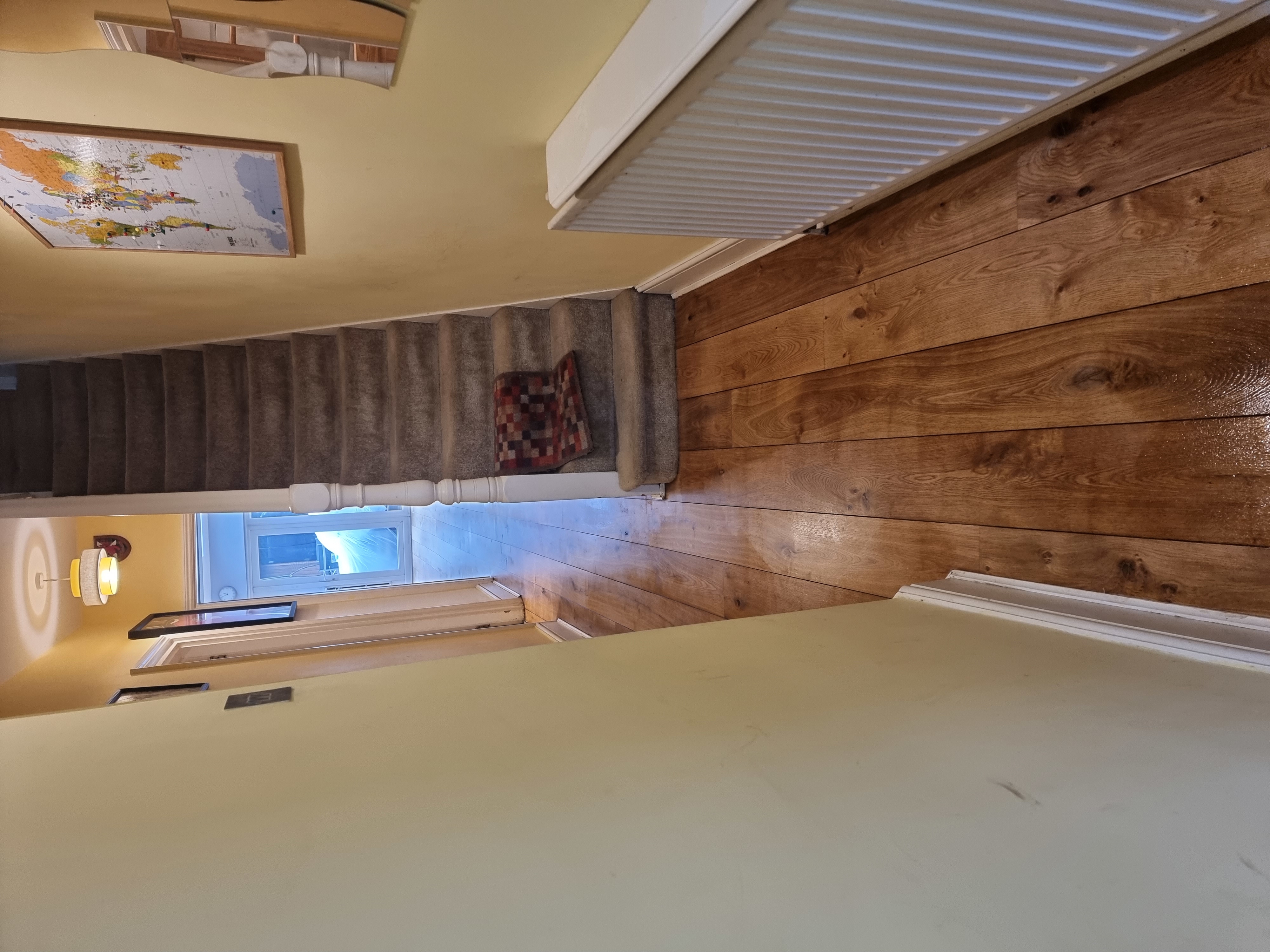 Hardwood floor after sanding work in KT2