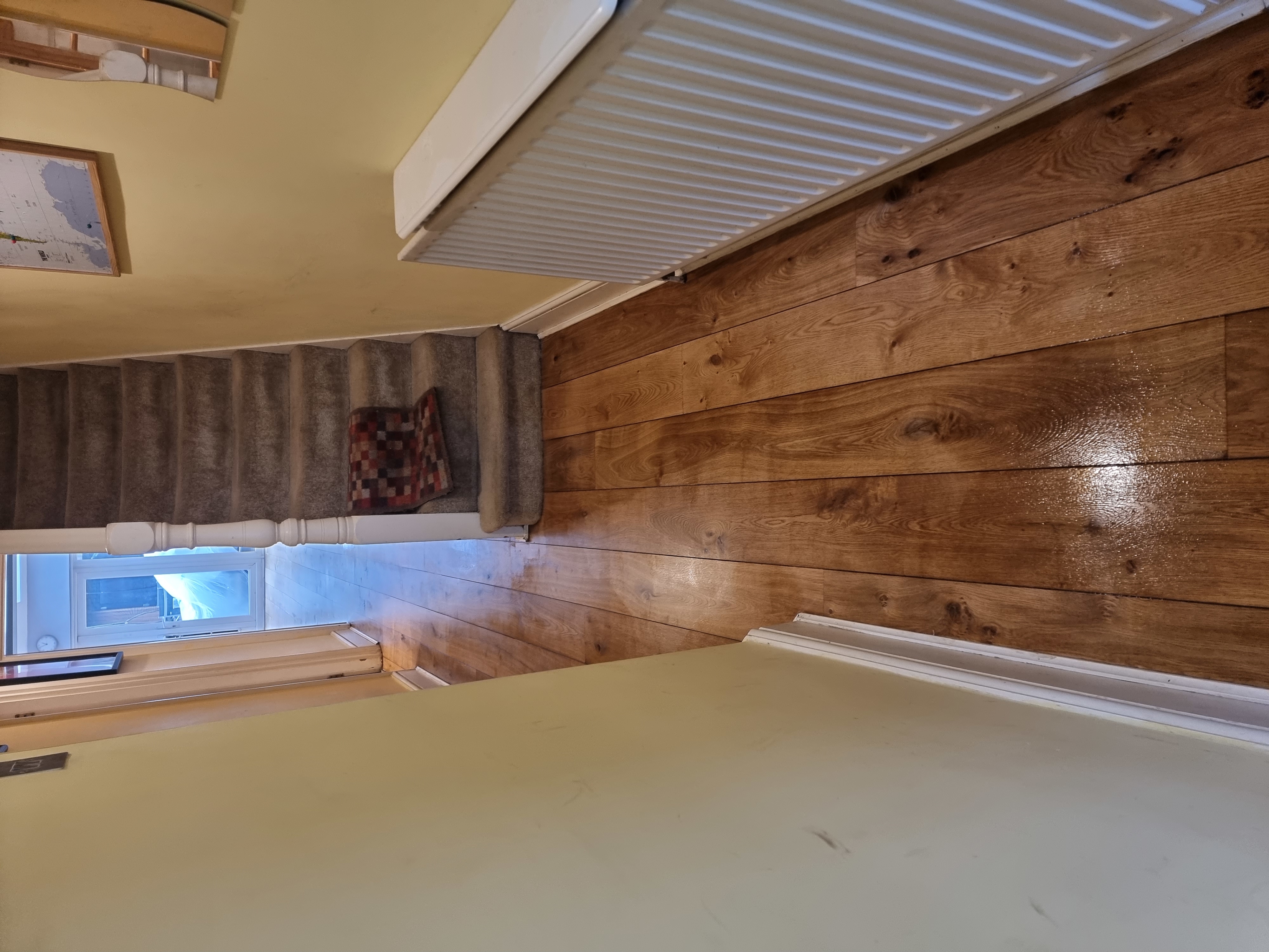 Hardwood floor after sanding work in KT2