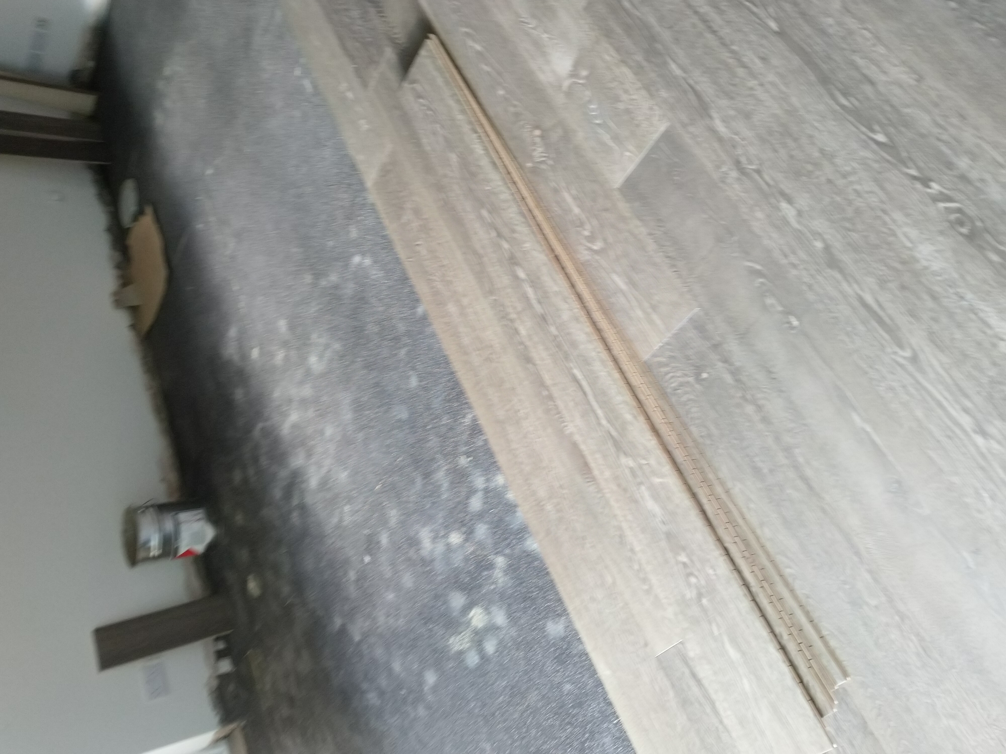 Engineered Wood floor after fitting work in KT24