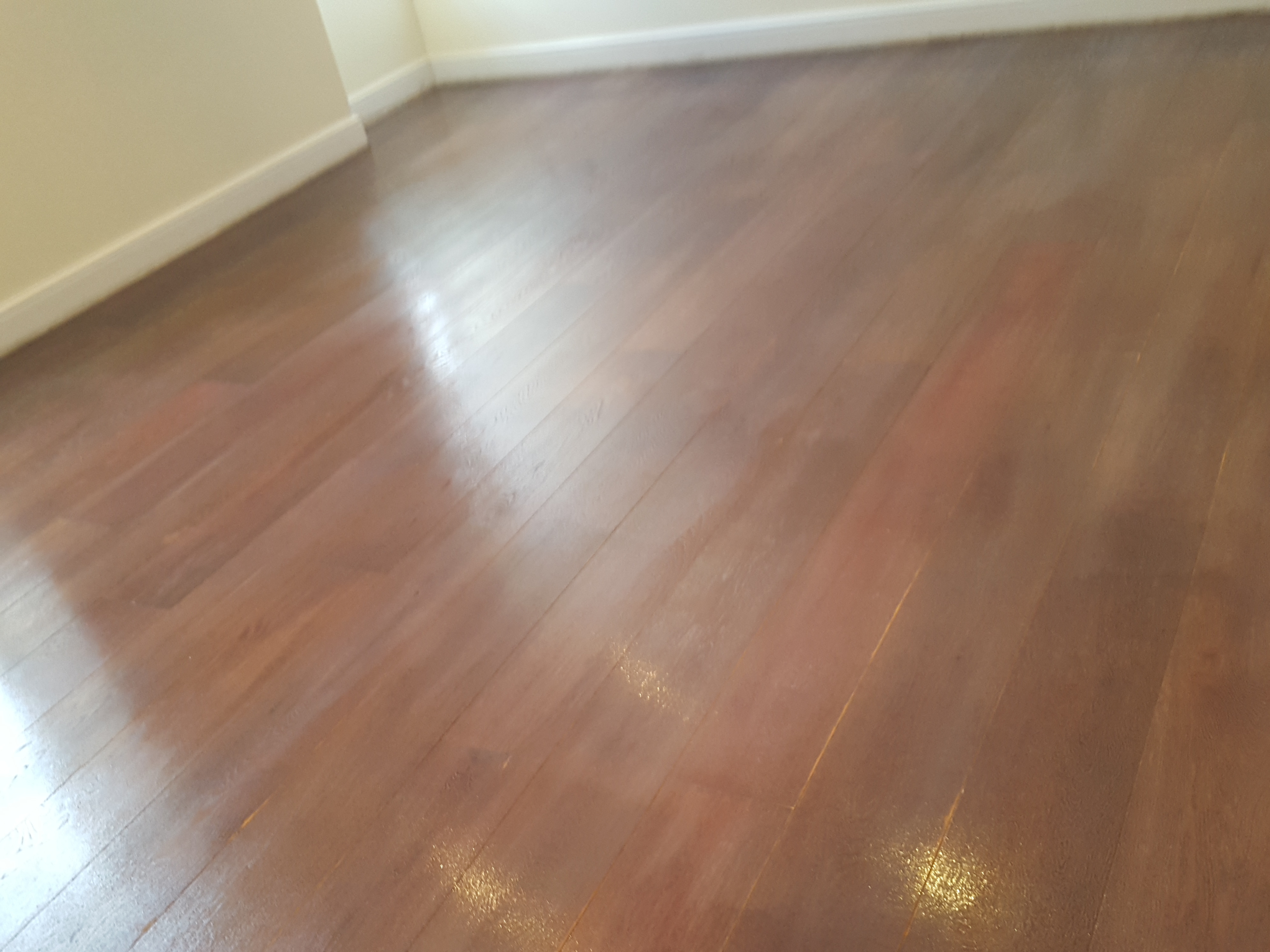 Hardwood floor after sanding work in KT2