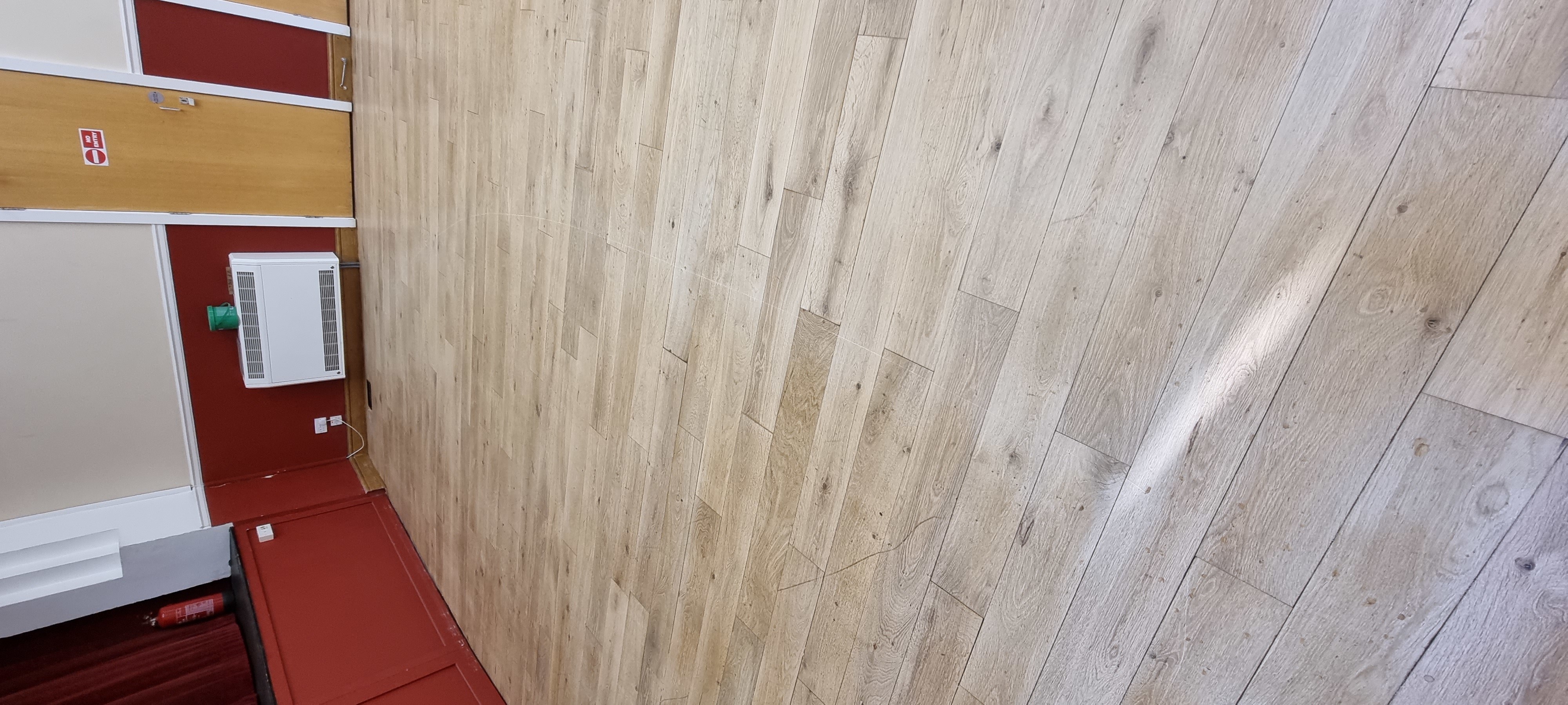 Hardwood floor after sanding work in KT7