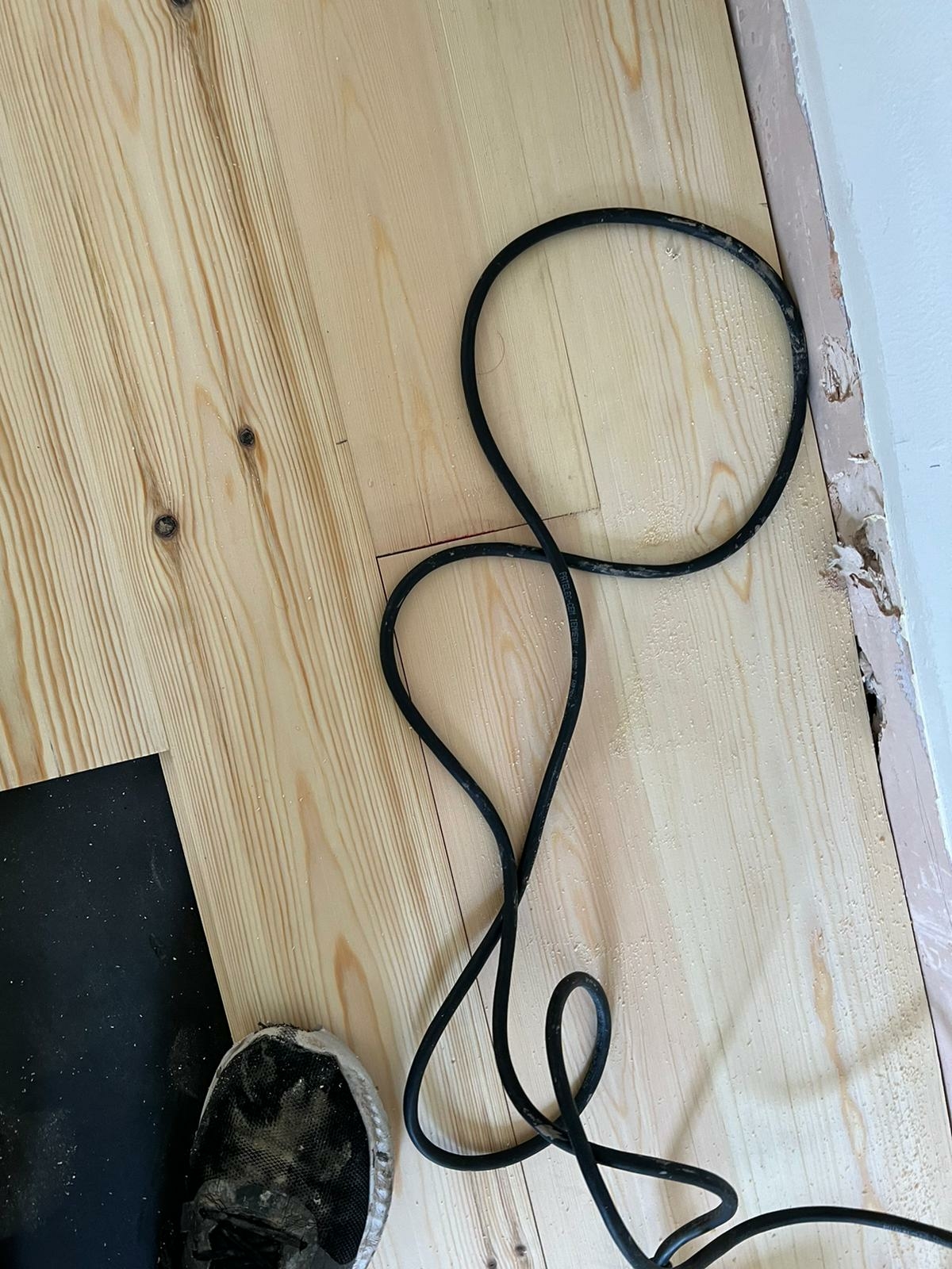 Hardwood floor after sanding work in N10