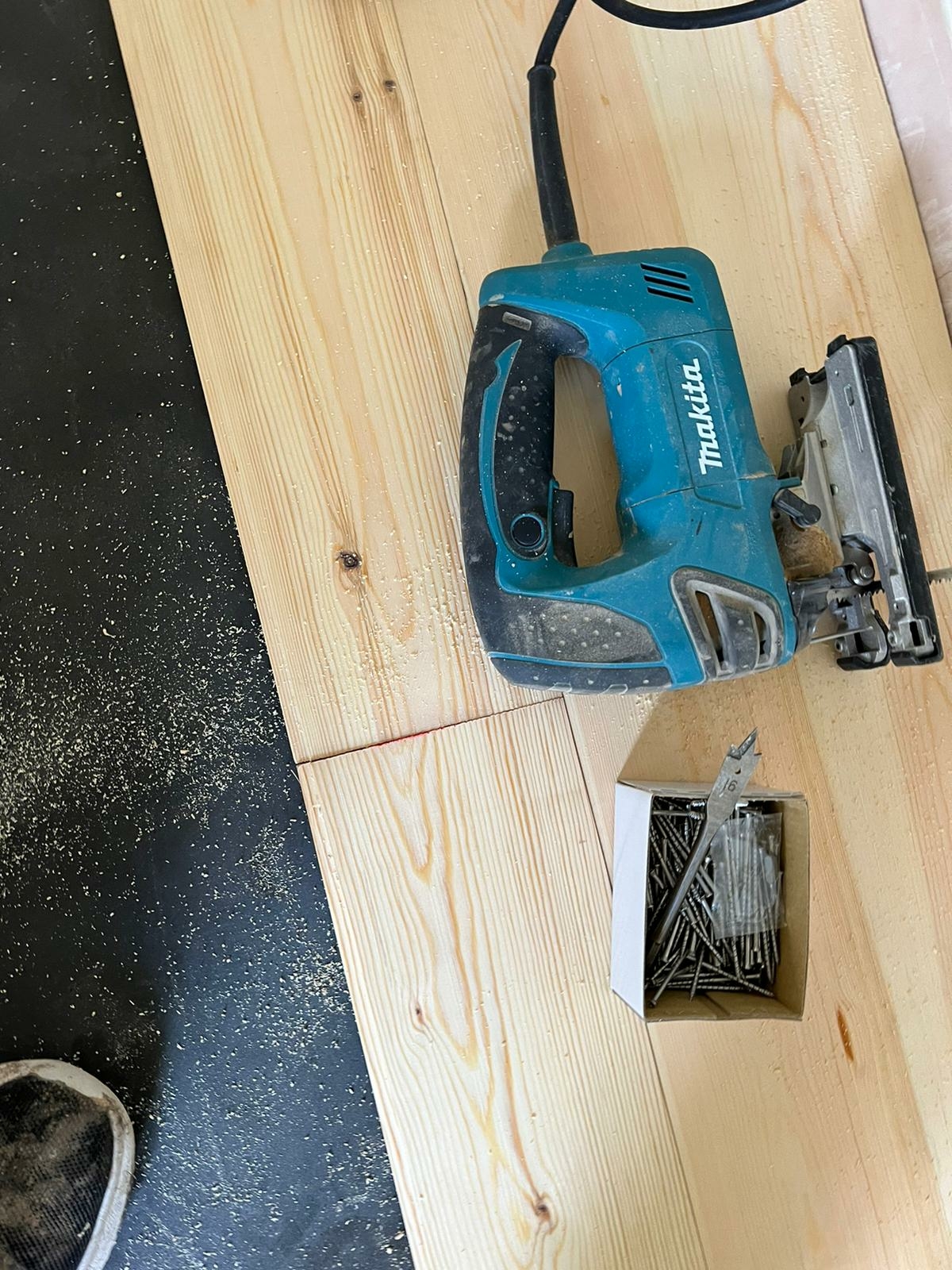 Hardwood floor after sanding work in N10