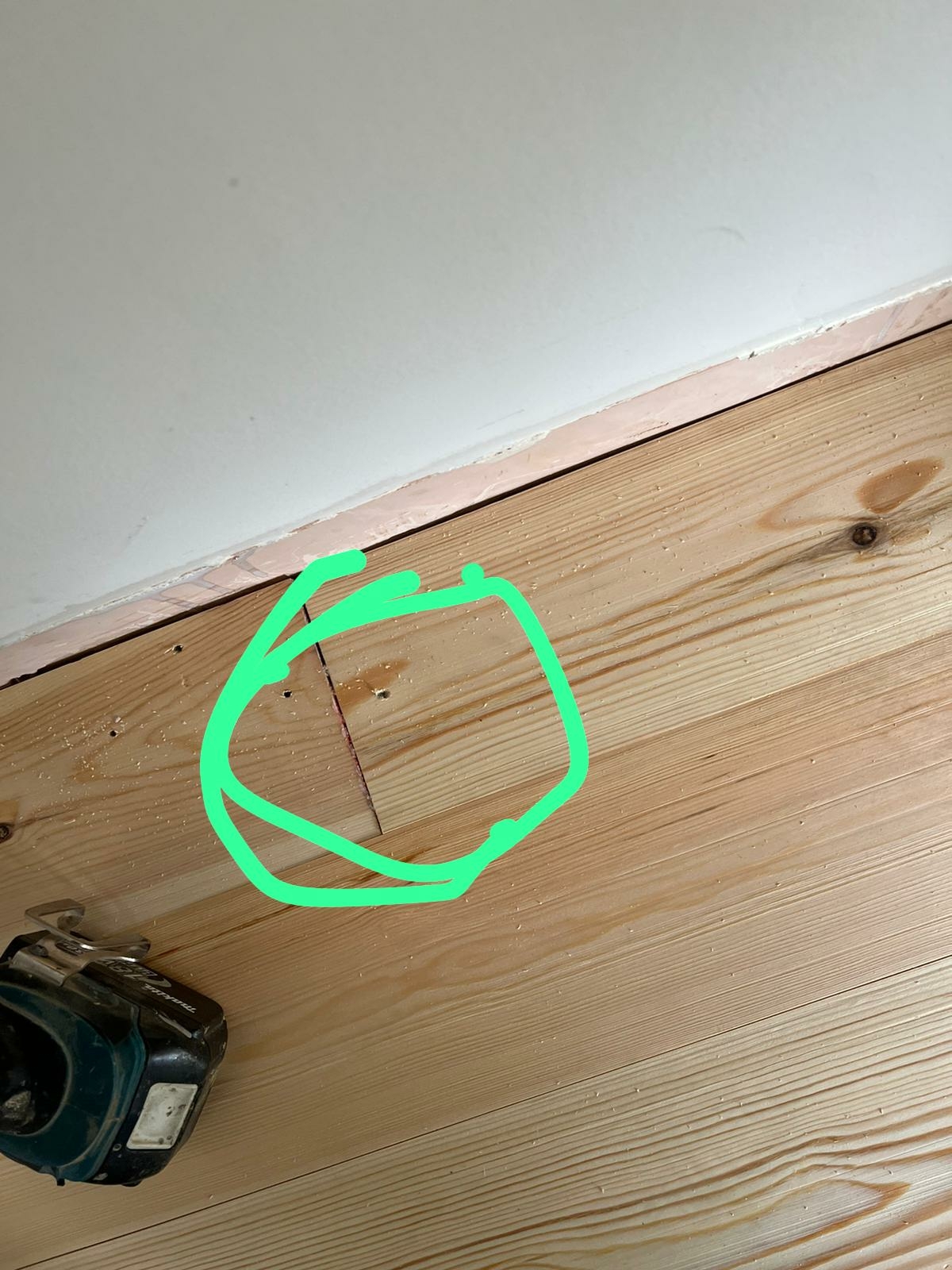 Hardwood floor after sanding work in N10