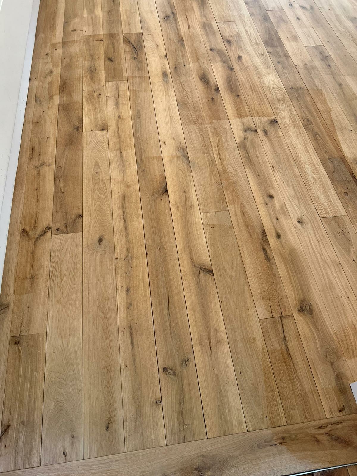 Floorboards floor after sanding work in N1
