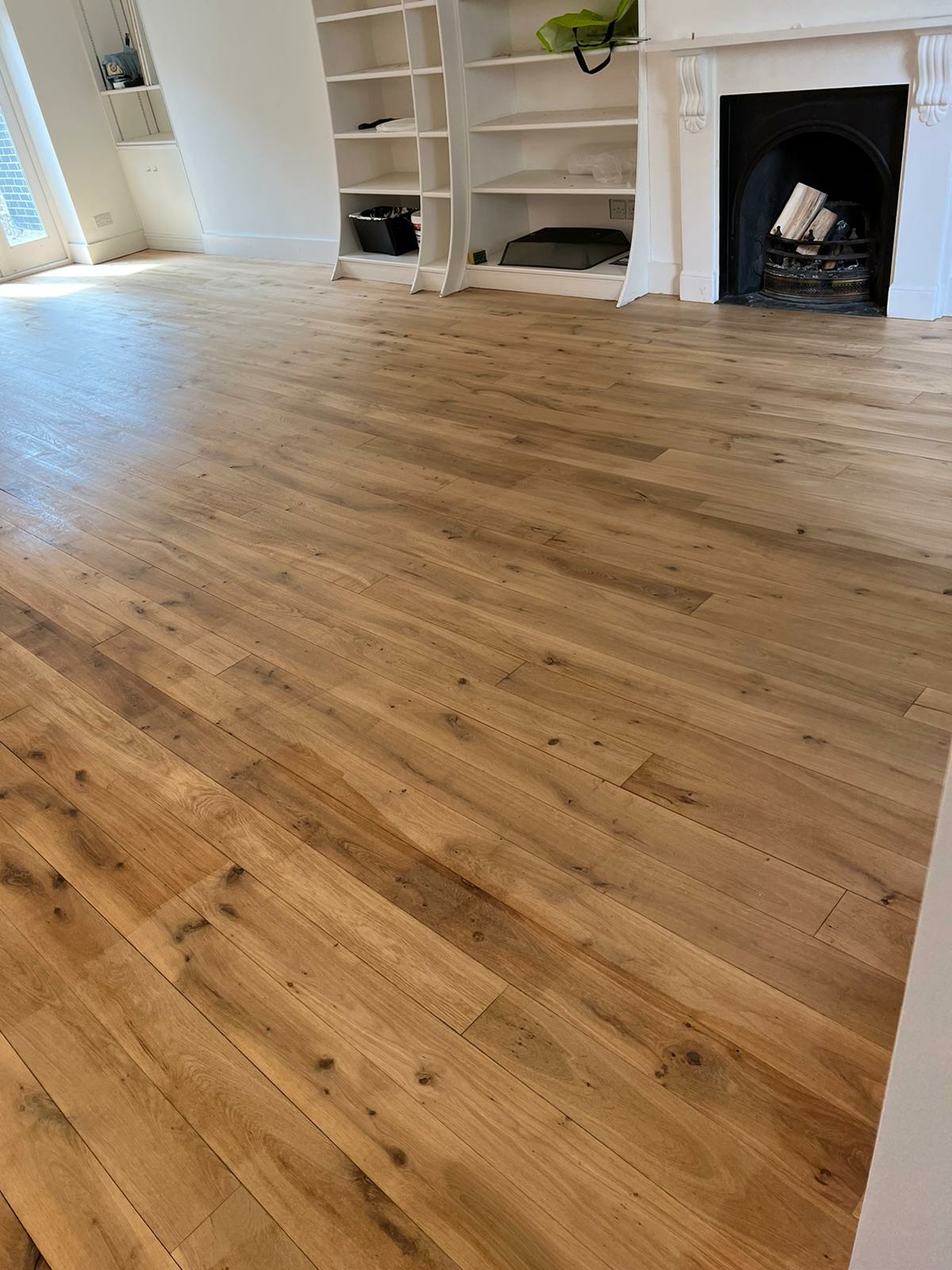 Floorboards floor after sanding work in N1