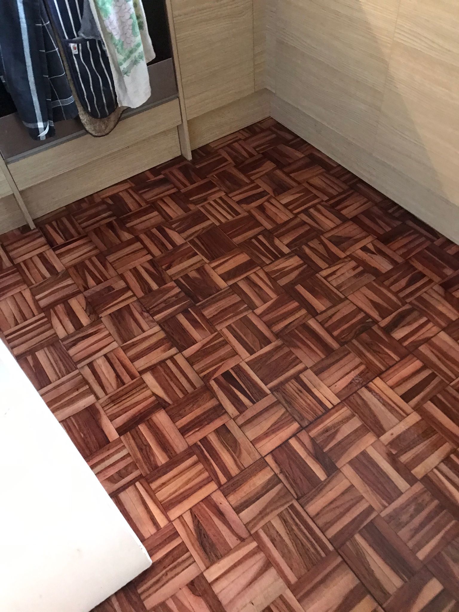 Parquet floor after sanding work in N11
