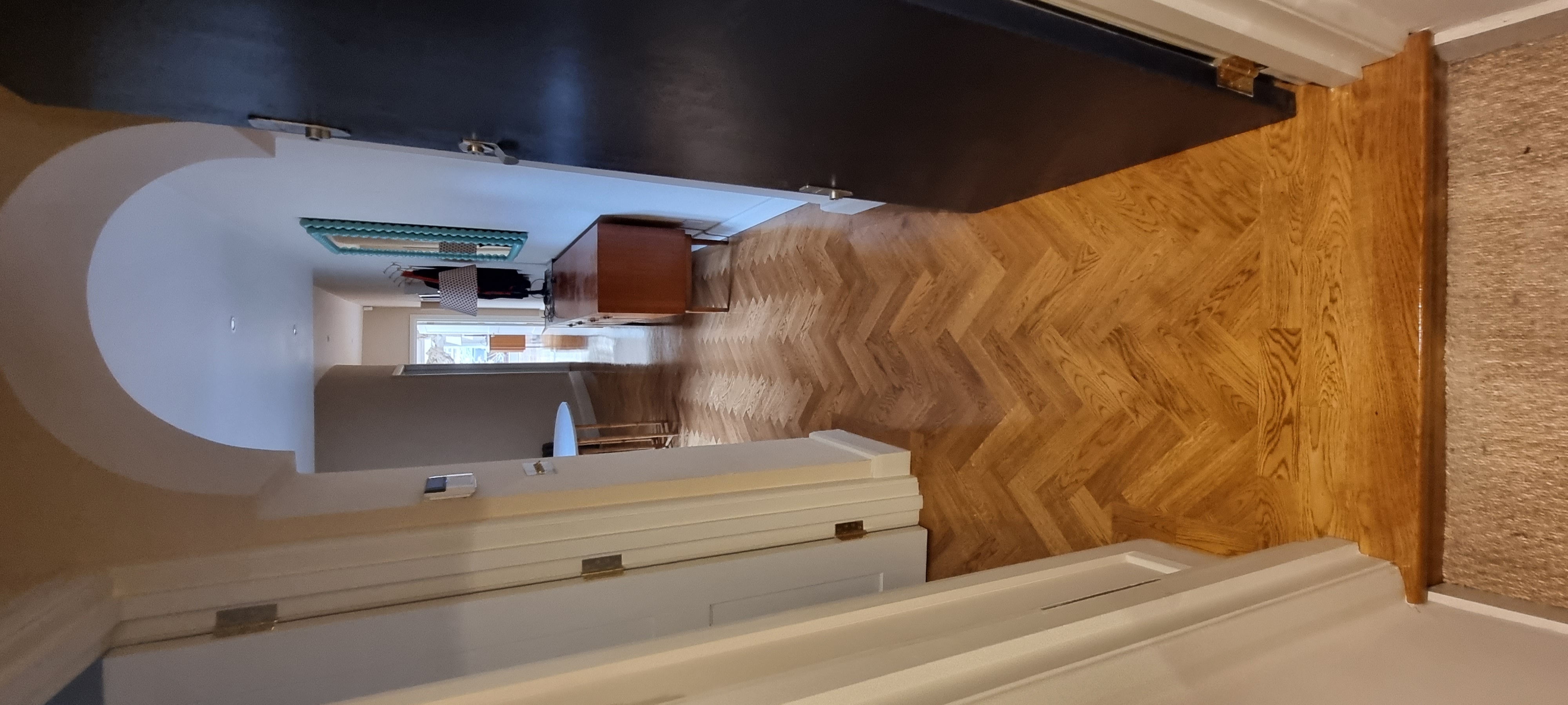 Parquet floor after sanding work in N1