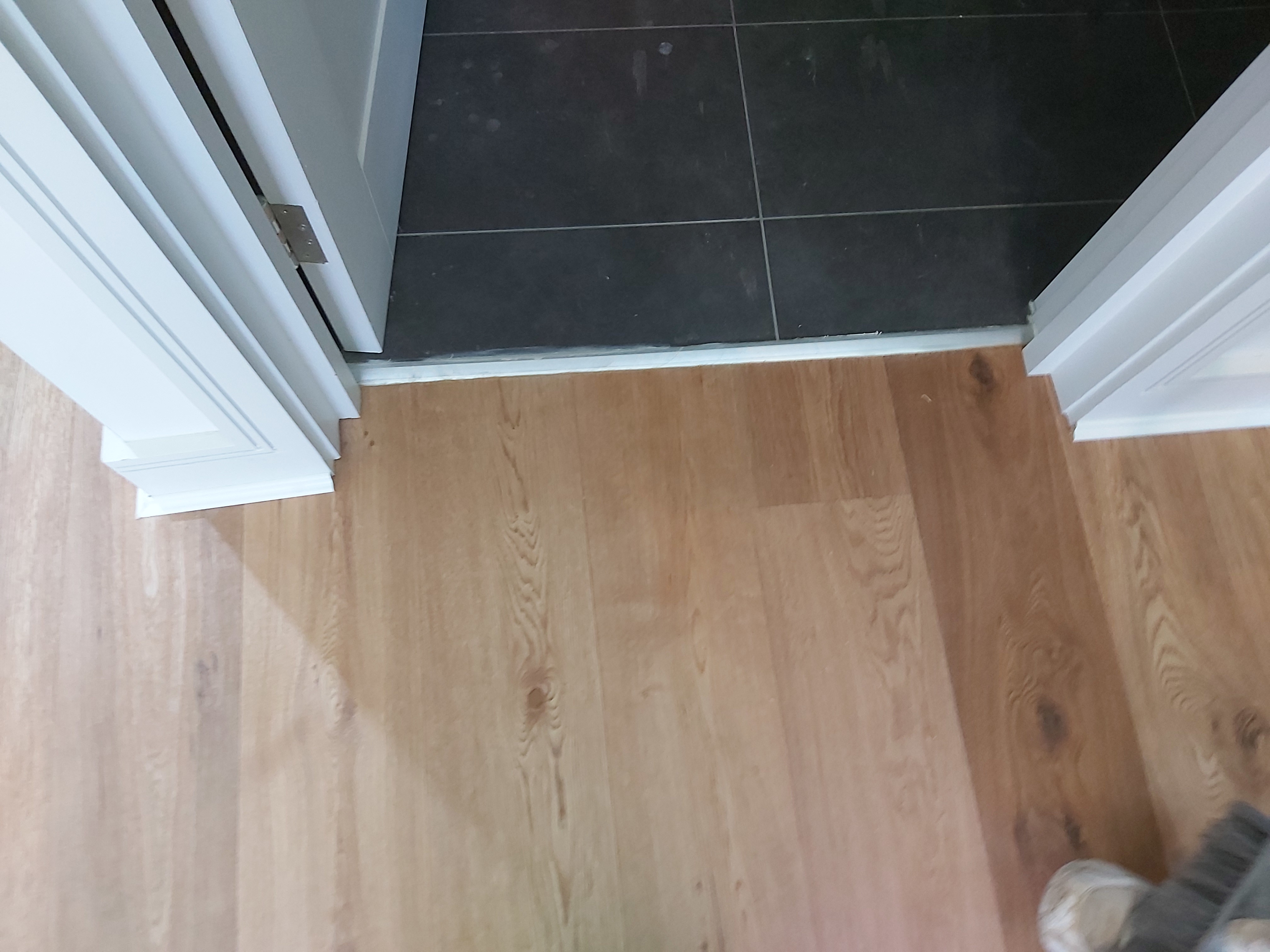 Engineered Wood floor after fitting work in N12