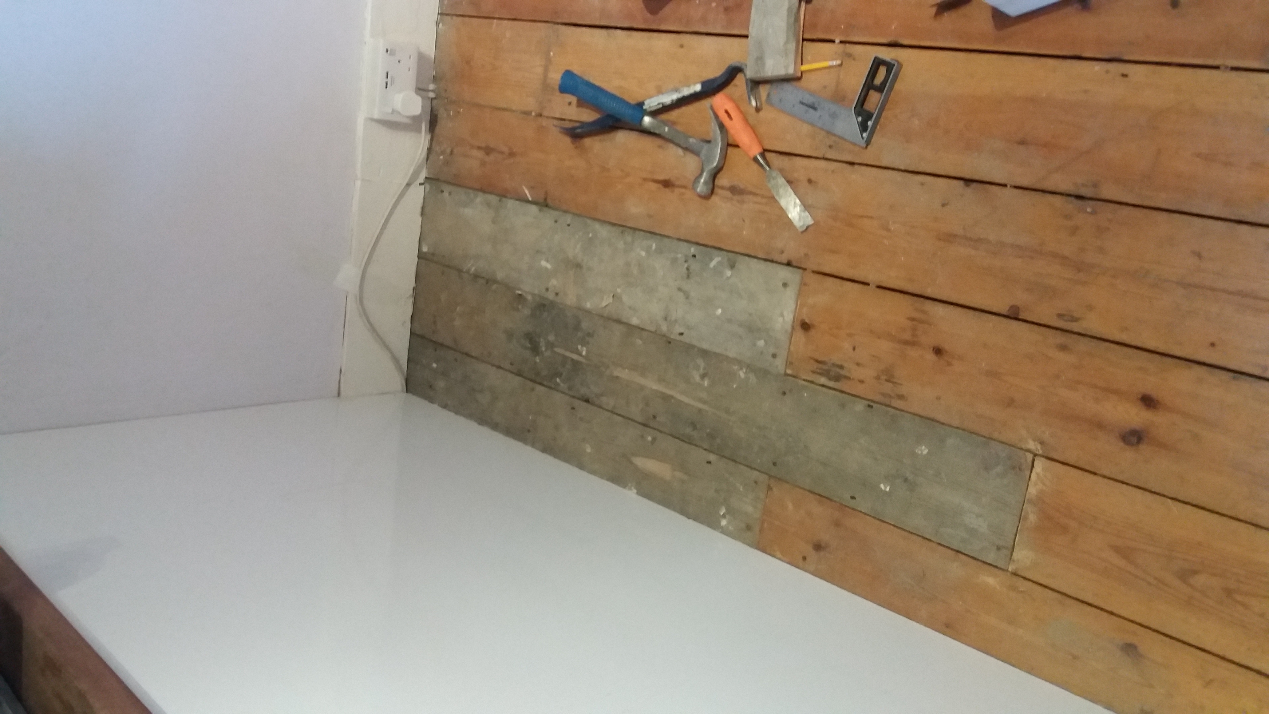 Floorboards floor after sanding work in N13