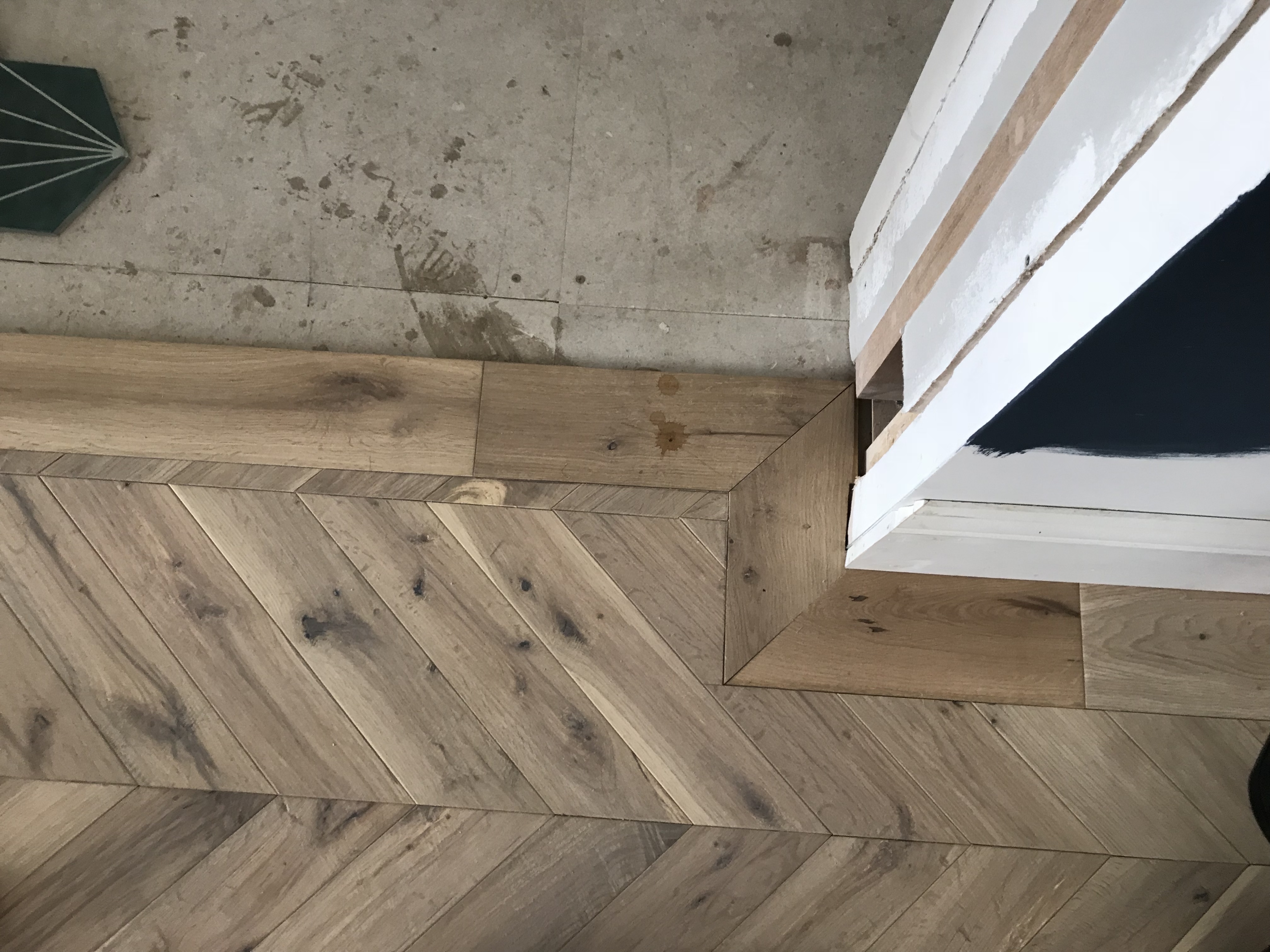 Parquet floor after fitting work in N16