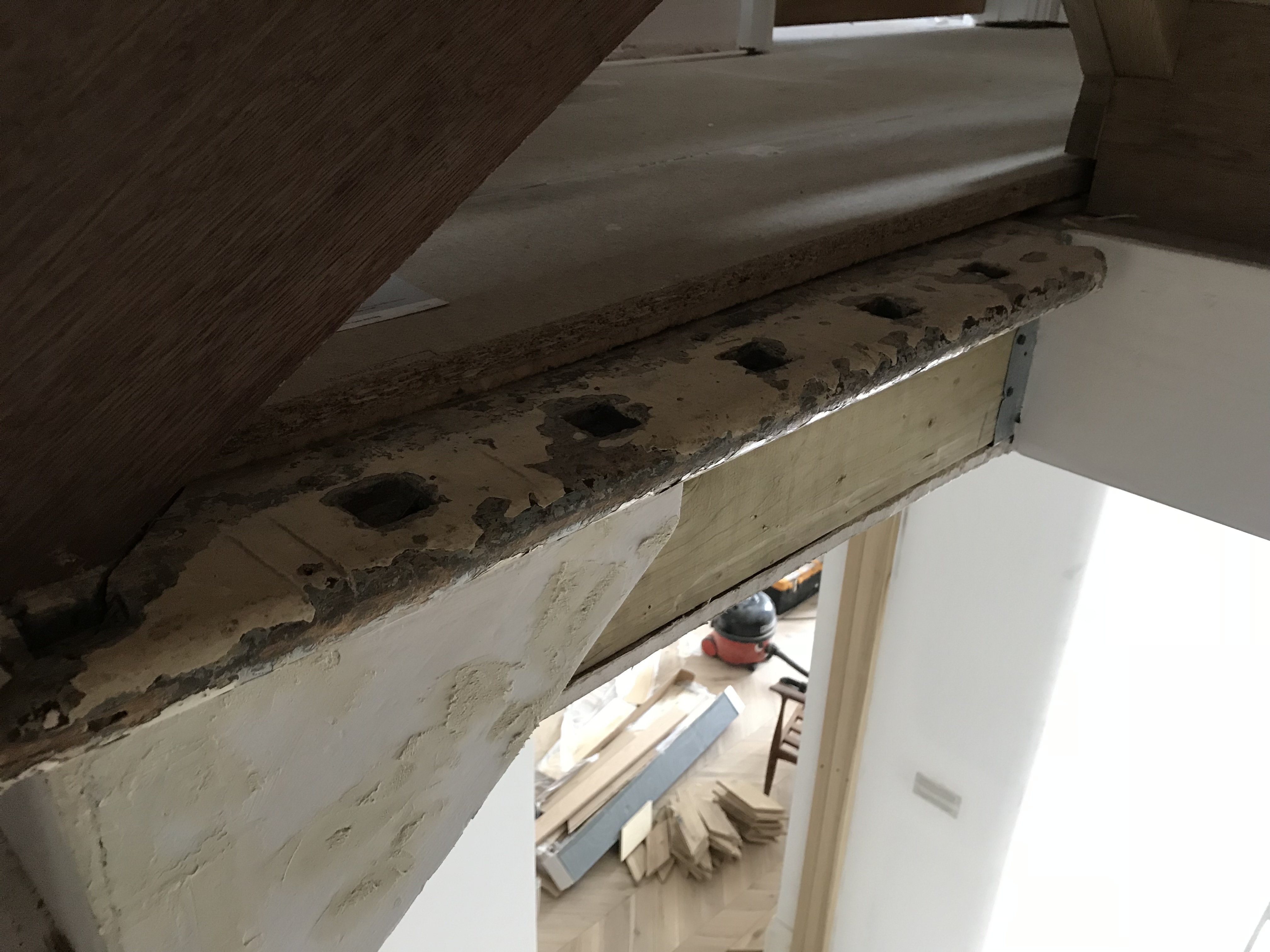 Parquet floor after fitting work in N16