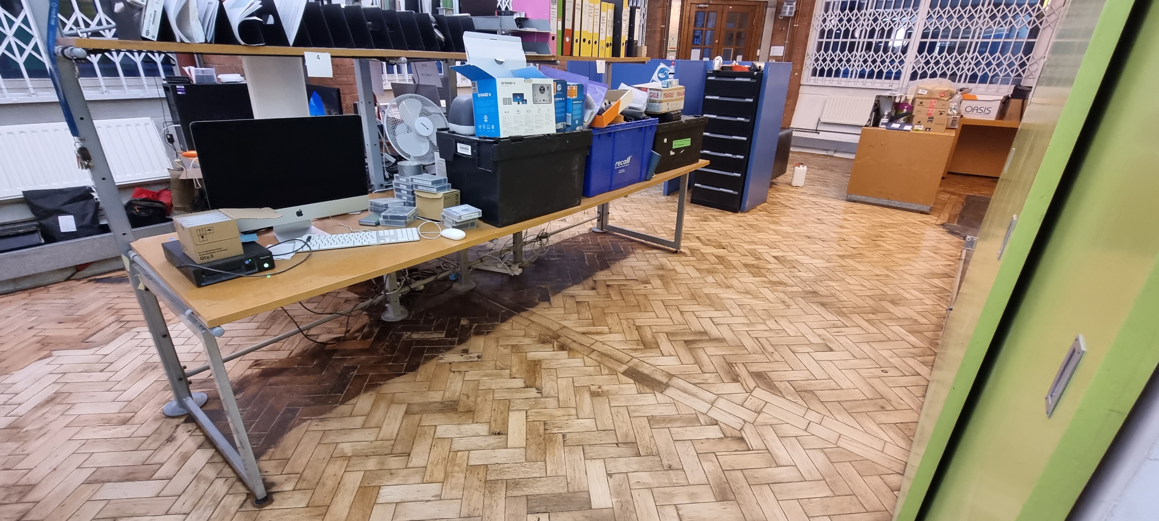 Wood Floor floor after sanding work in N1