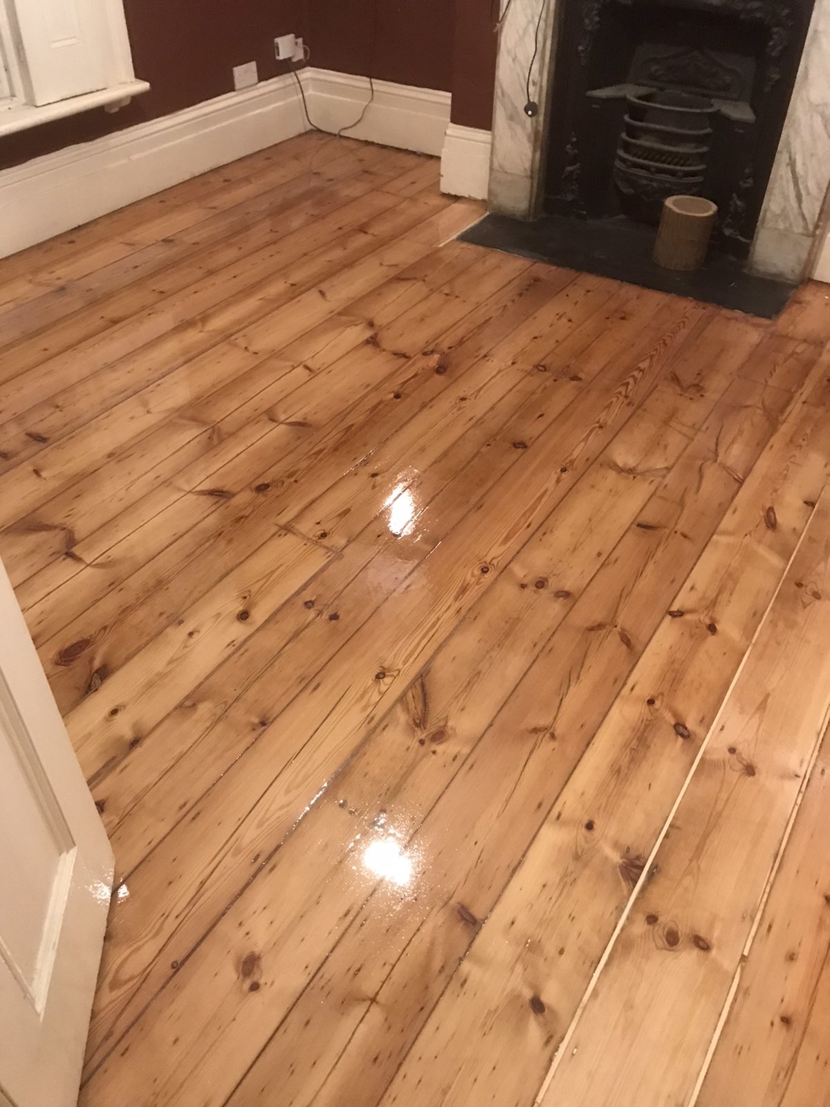 Laminate floor after sanding work in N19