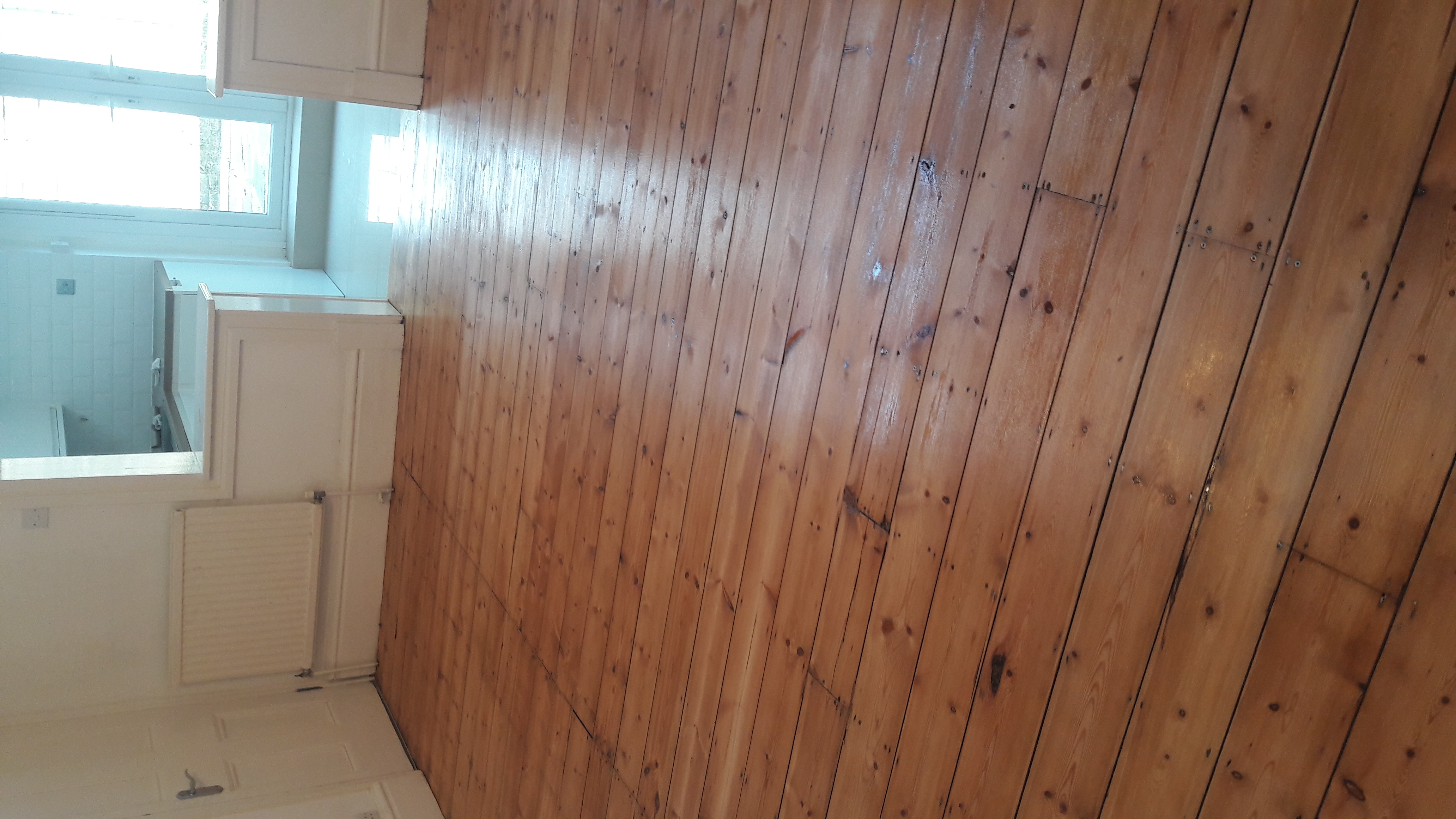 Hardwood floor after sanding work in N20