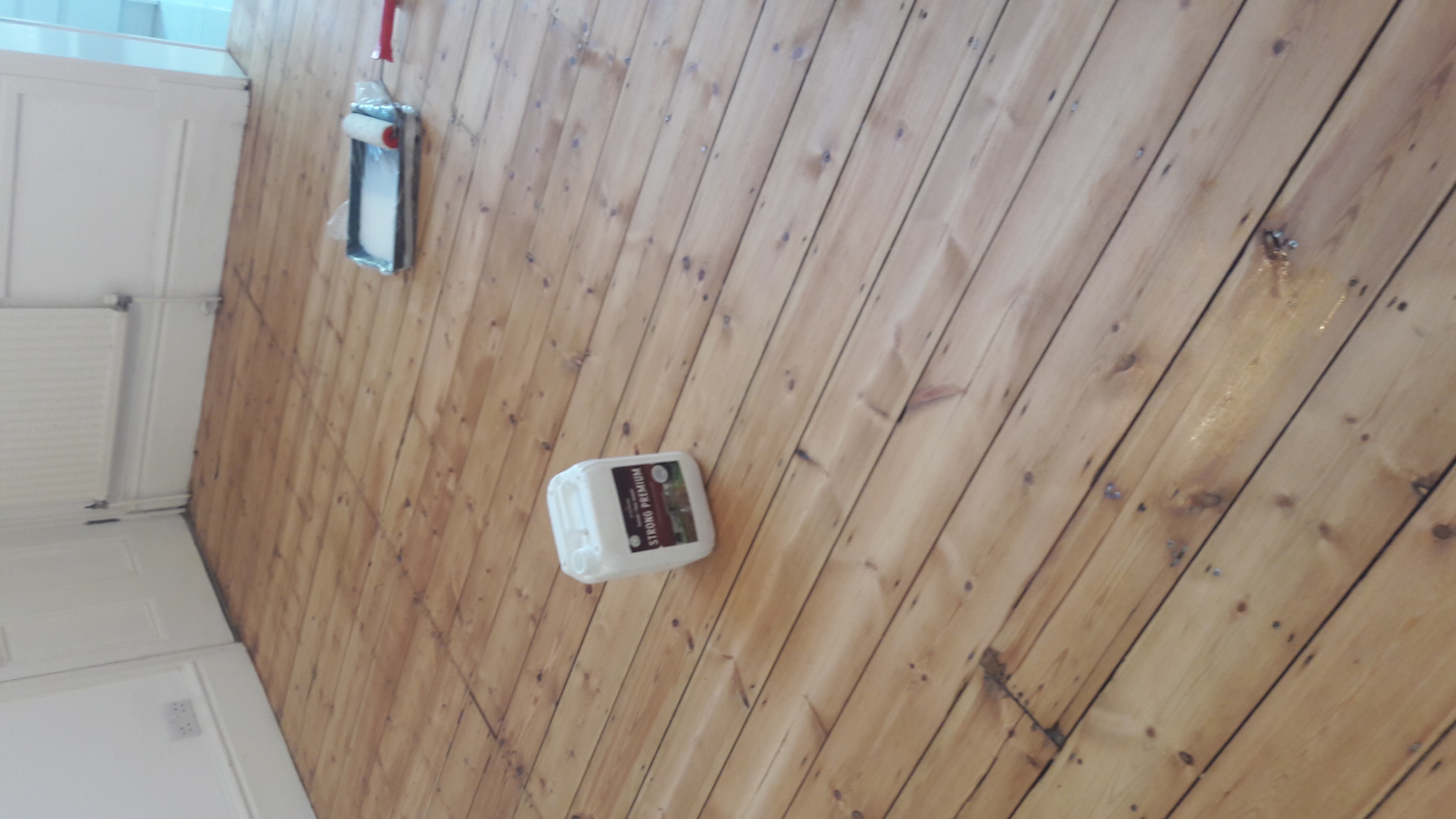 Hardwood floor after sanding work in N20