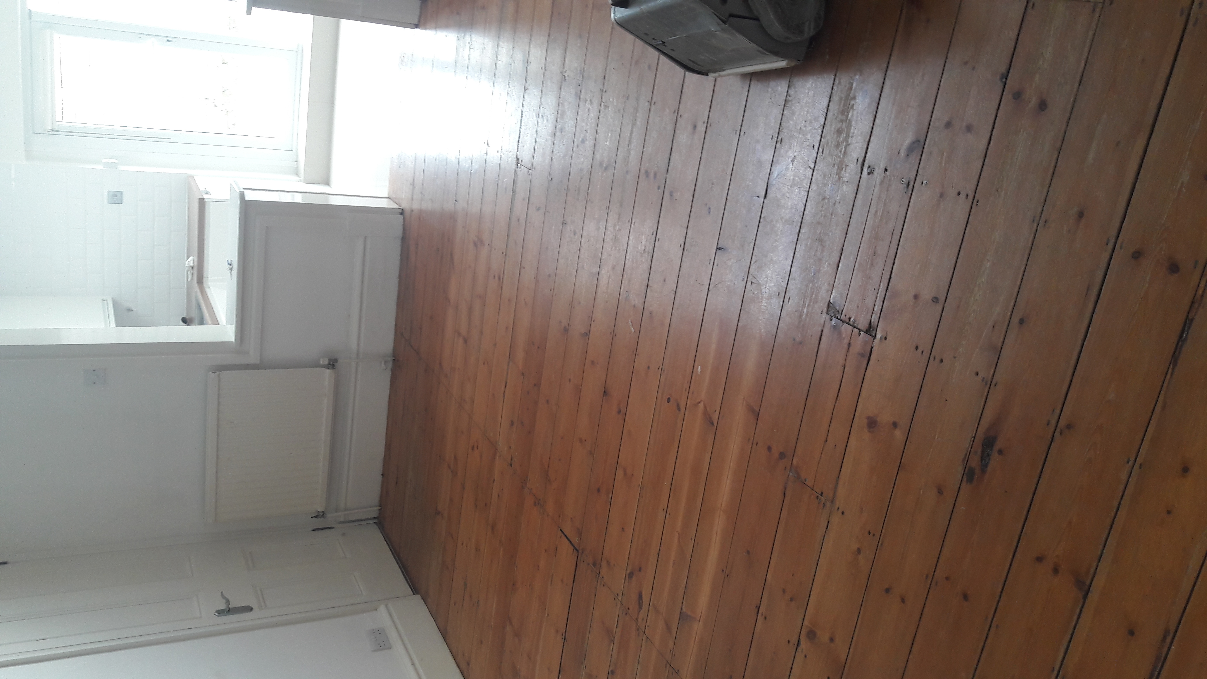 Hardwood floor after sanding work in N20