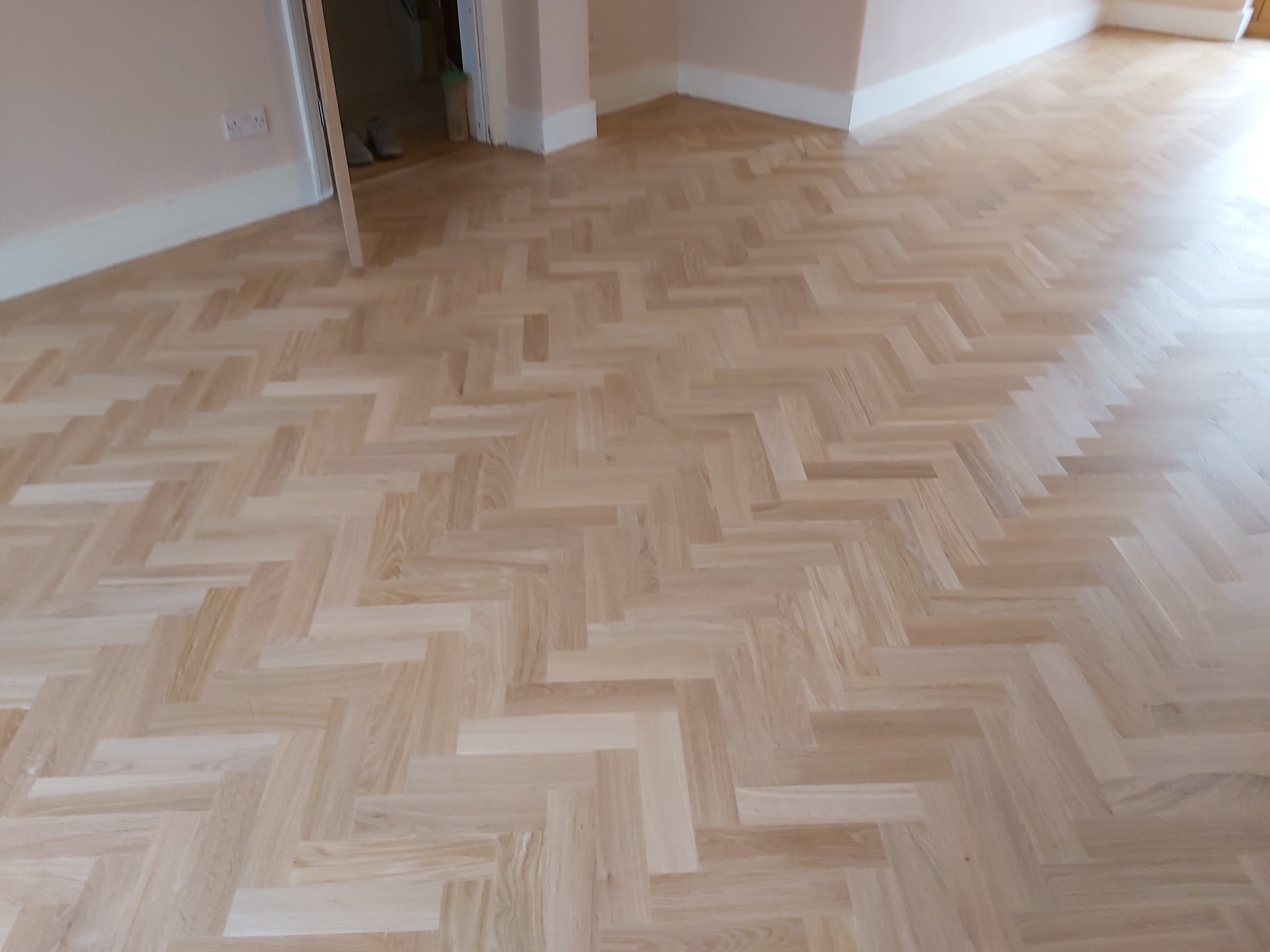 Parquet floor after sanding work in N21
