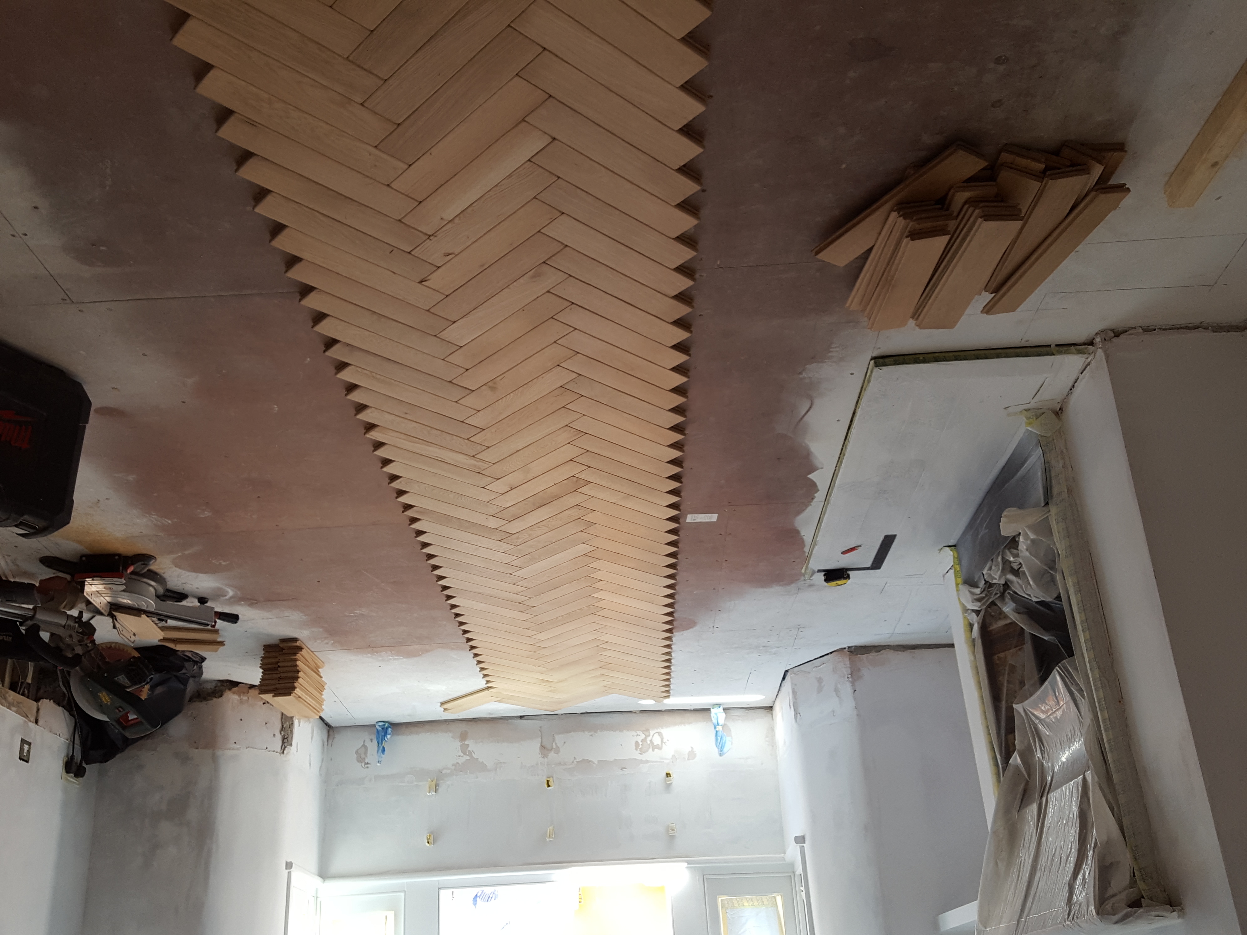 Wood Floor floor after sanding work in N4