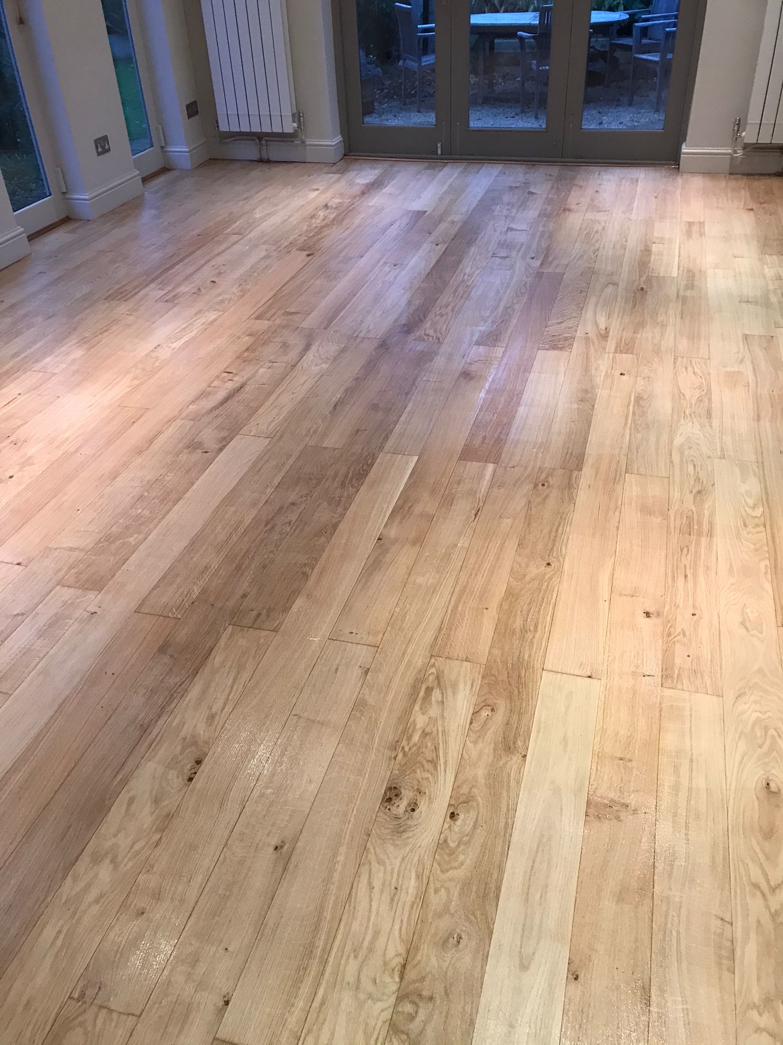 Floorboards floor after sanding work in N6