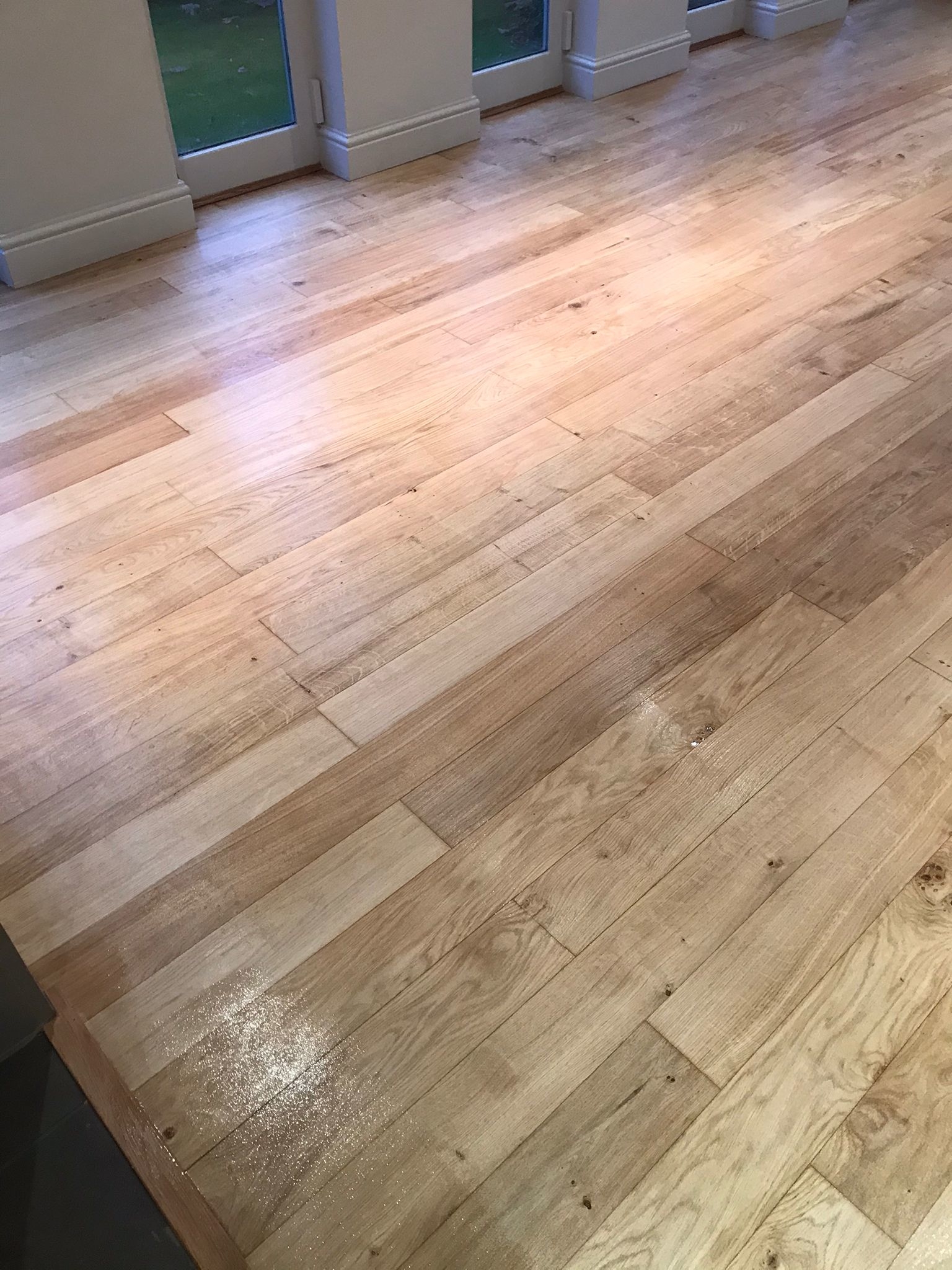 Floorboards floor after sanding work in N6