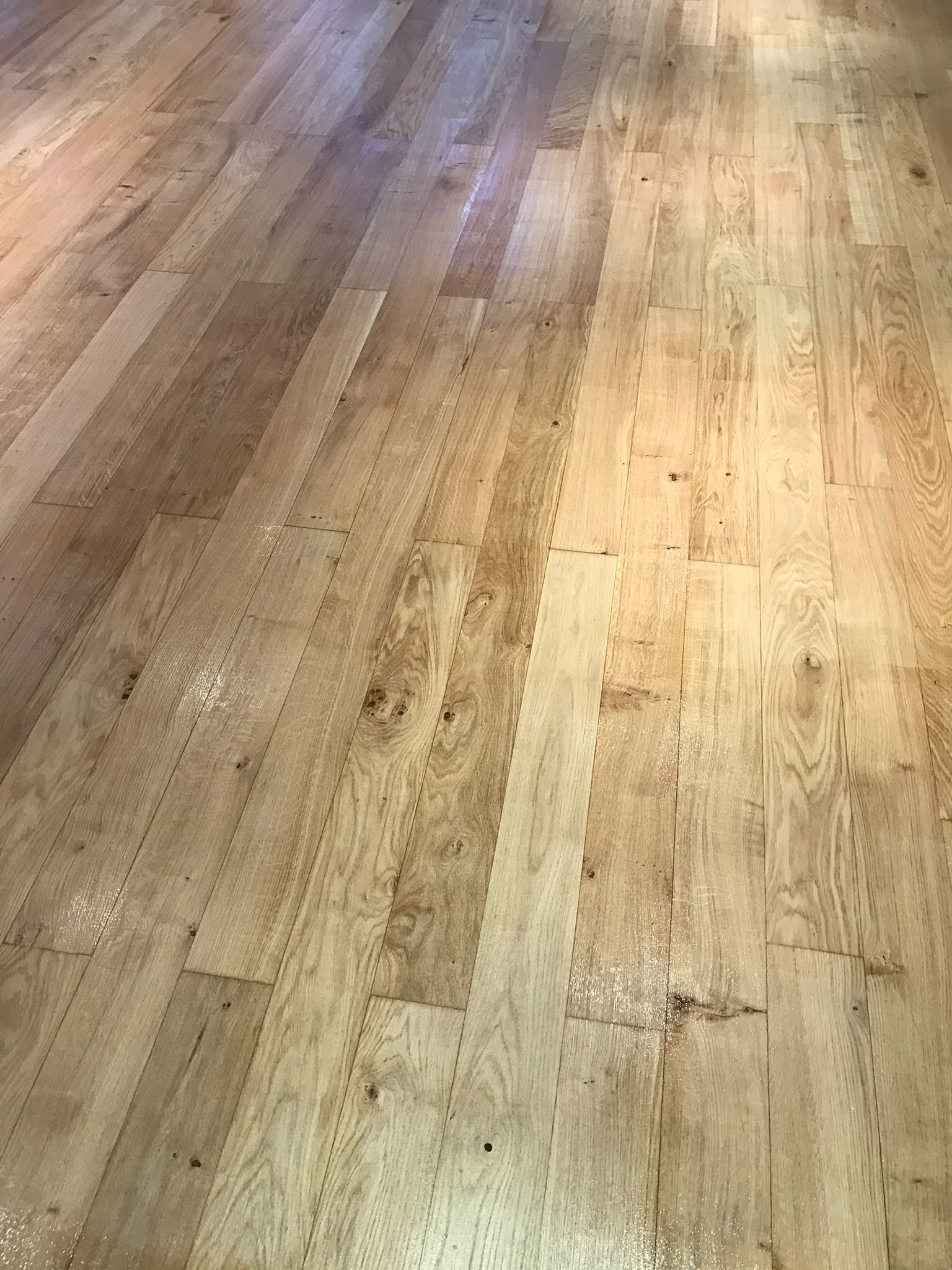 Floorboards floor after sanding work in N6