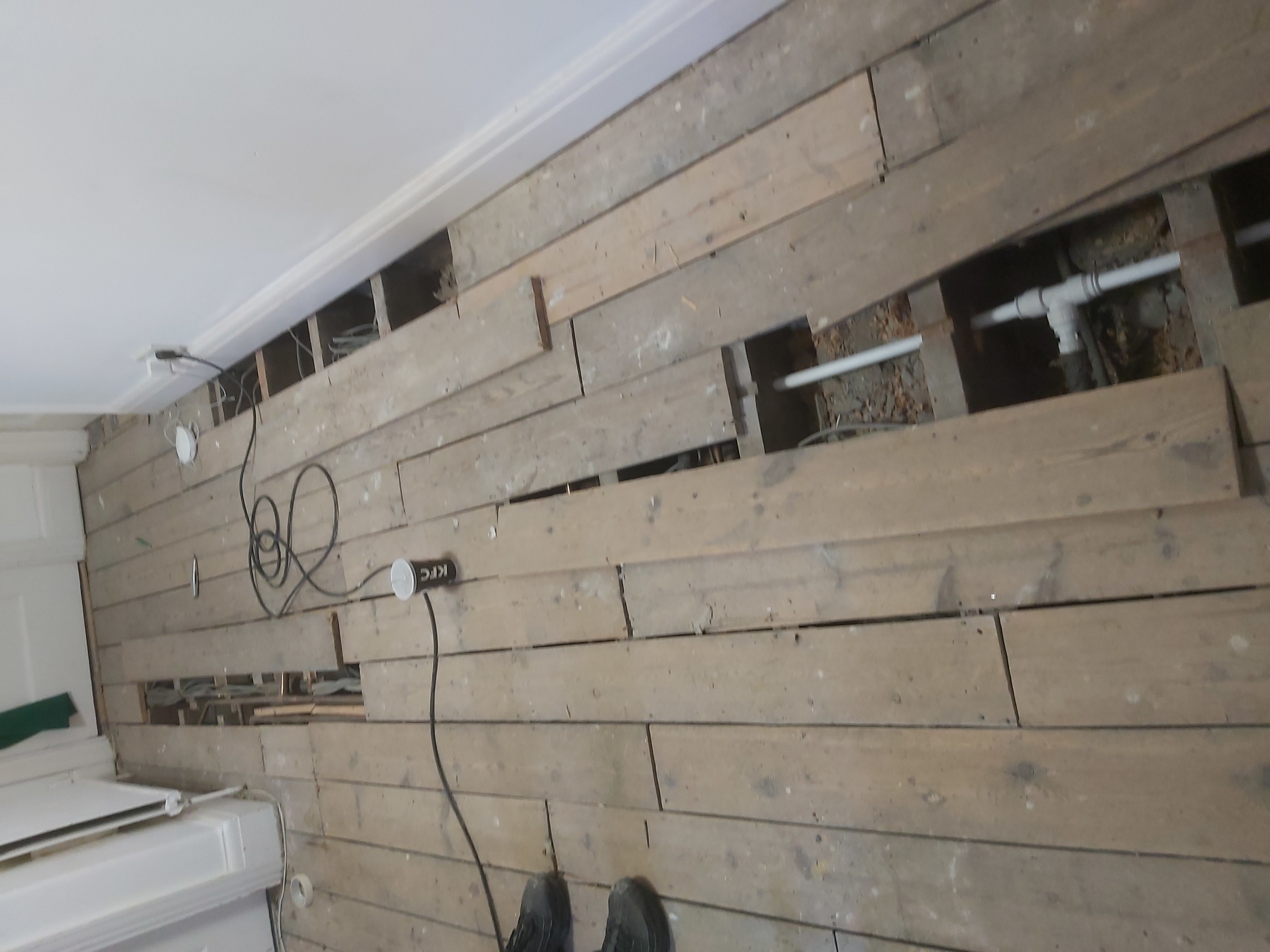 Laminate floor after sanding work in N6