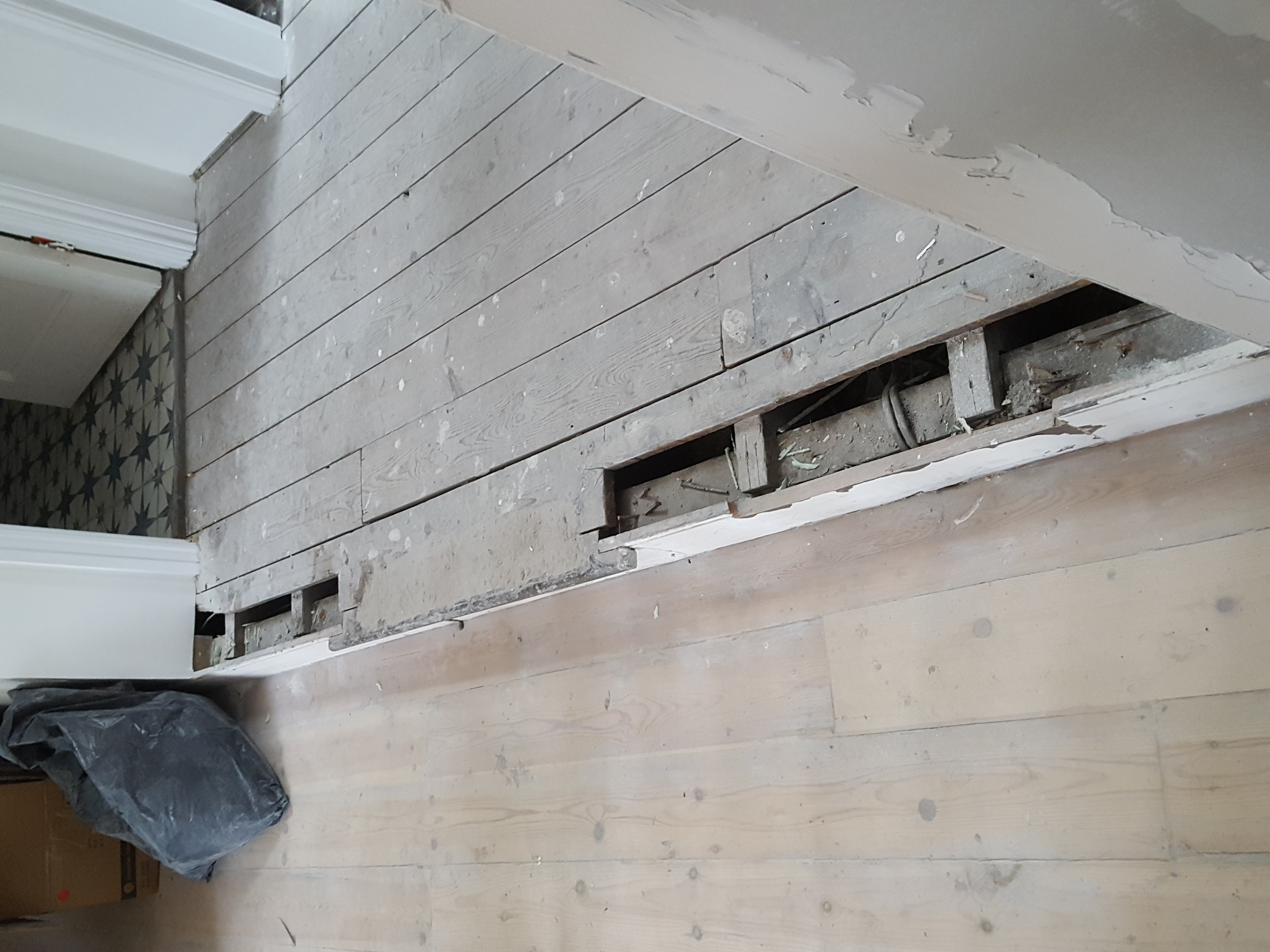 Solid Wood floor after sanding work in N6