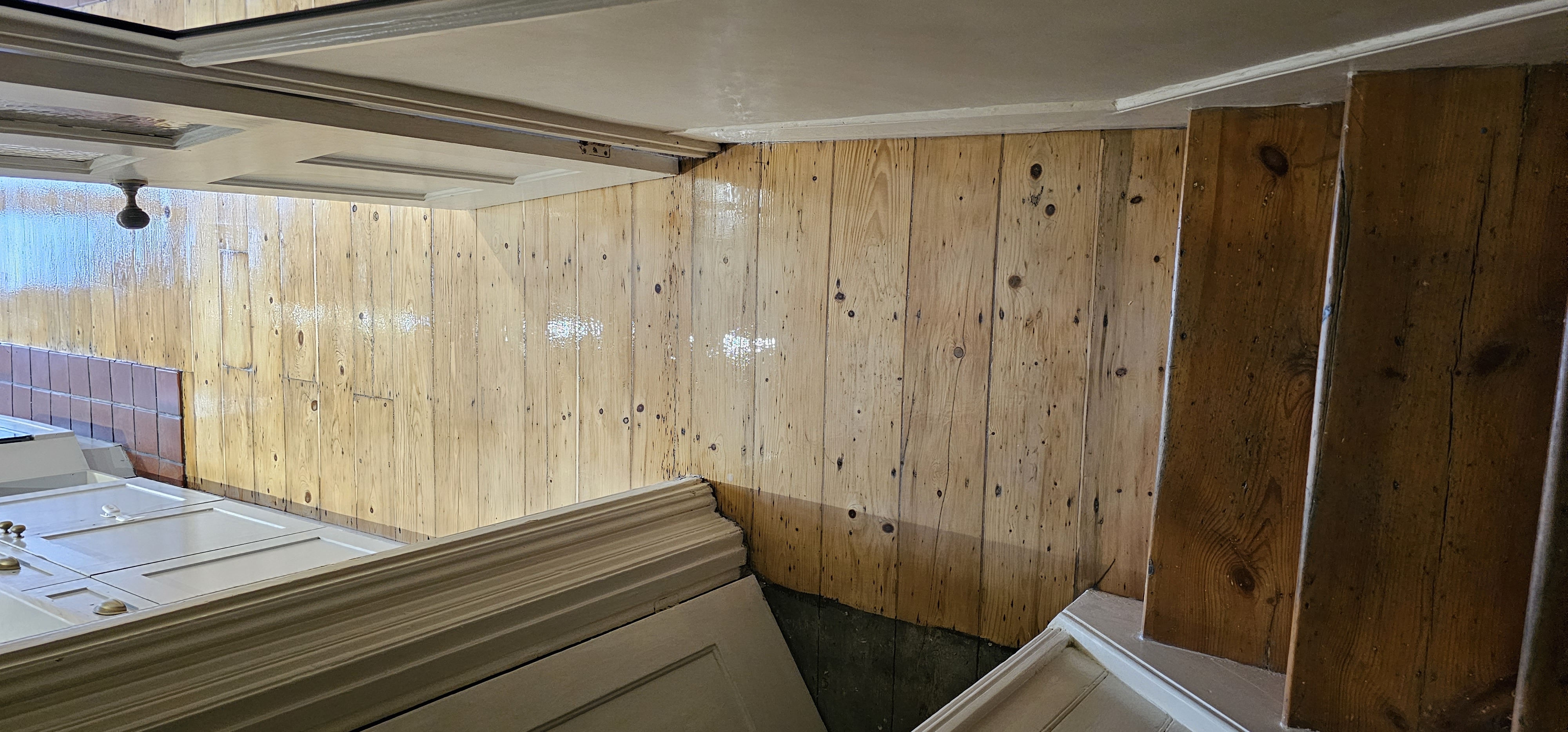 Floorboards floor after sanding work in N8