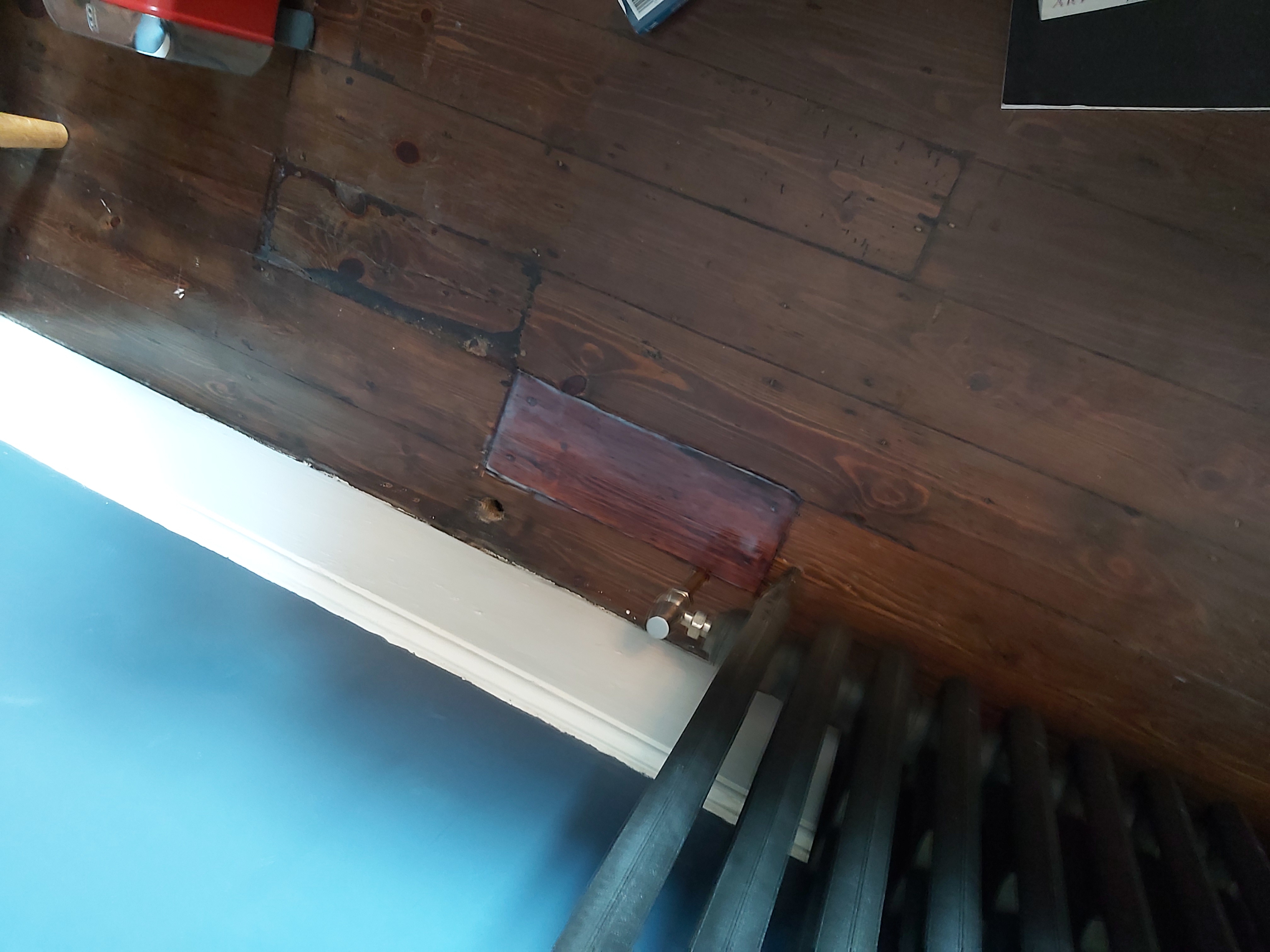 Floorboards floor after sanding work in N8