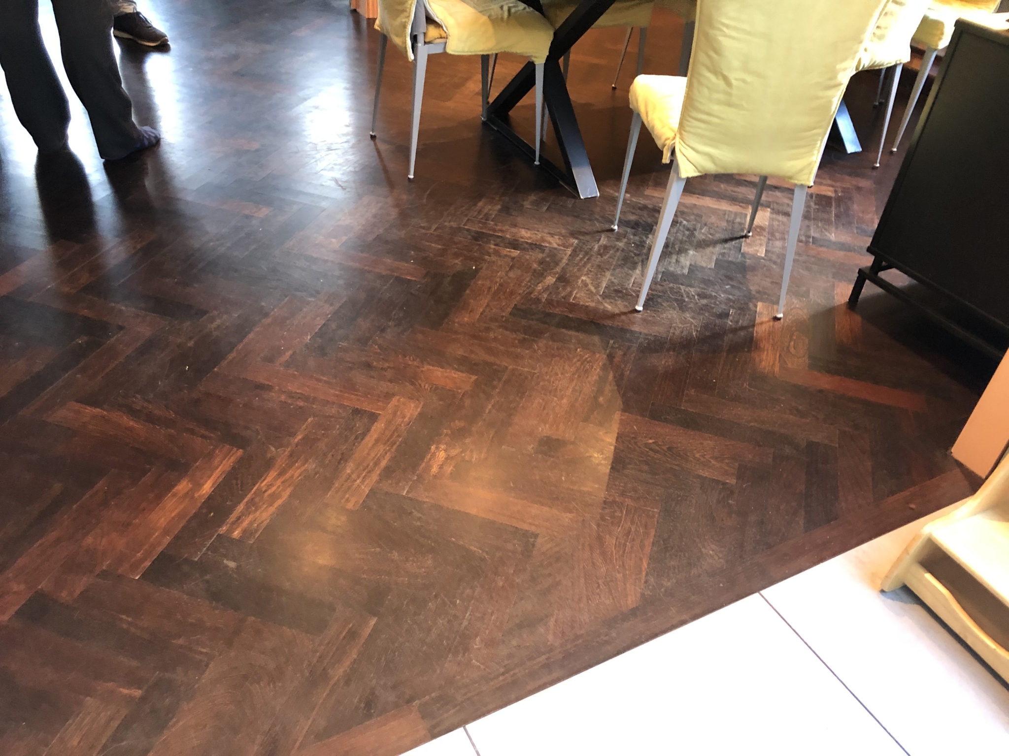 Floor condition before work at NW10