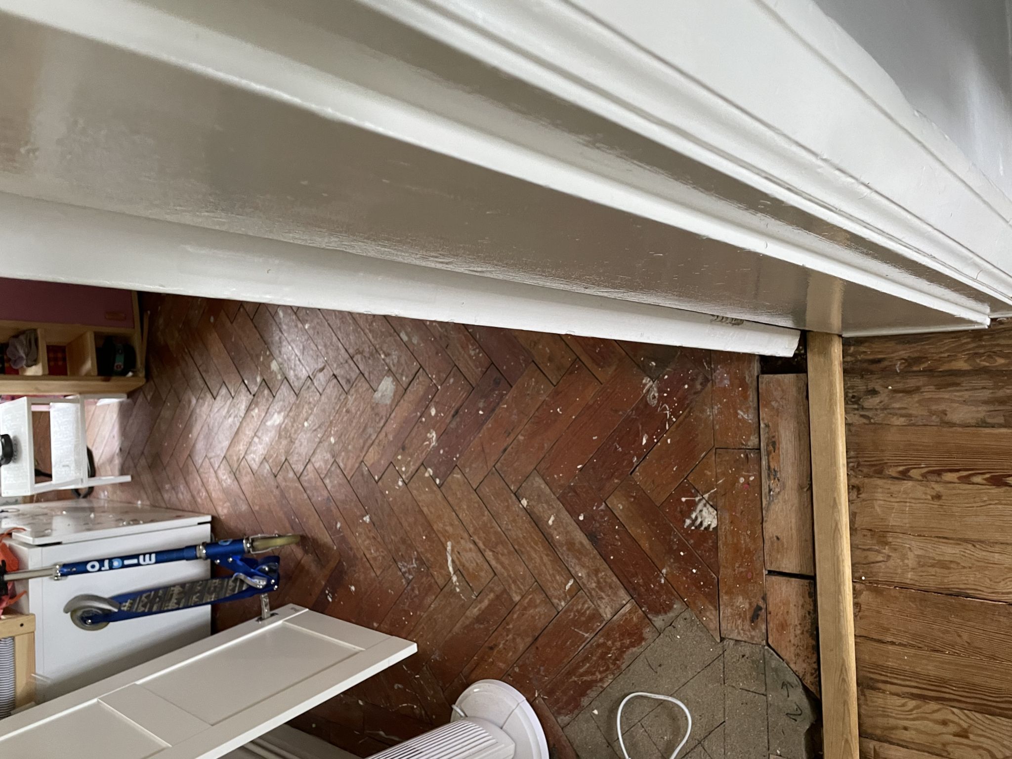 Floor condition before work at NW11