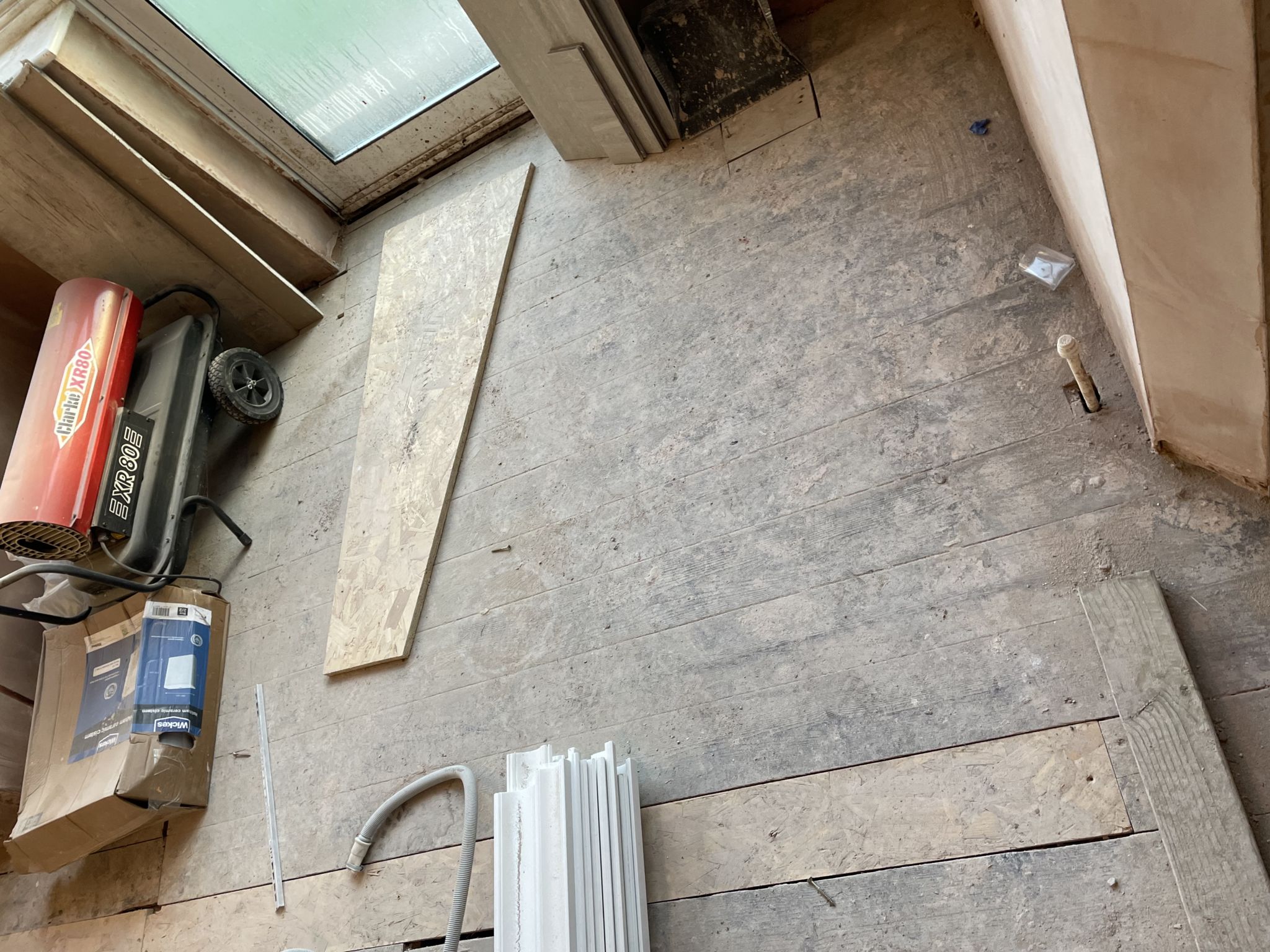 Floor condition before work at NW11