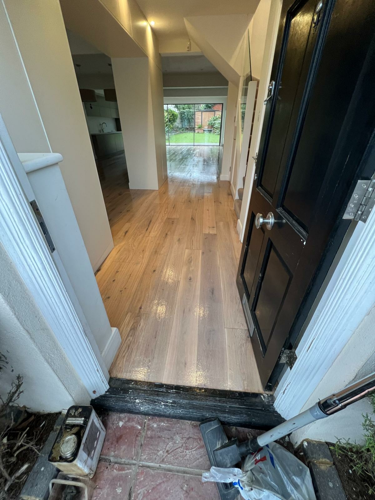 Laminate floor after sanding work in NW11