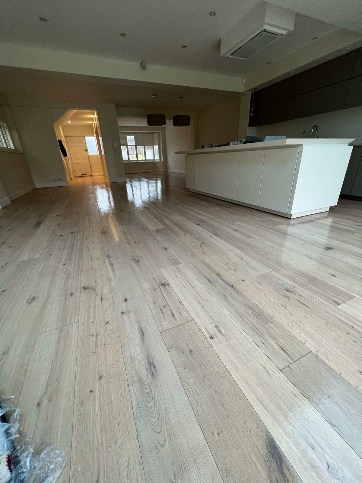 Laminate floor after sanding work in NW11