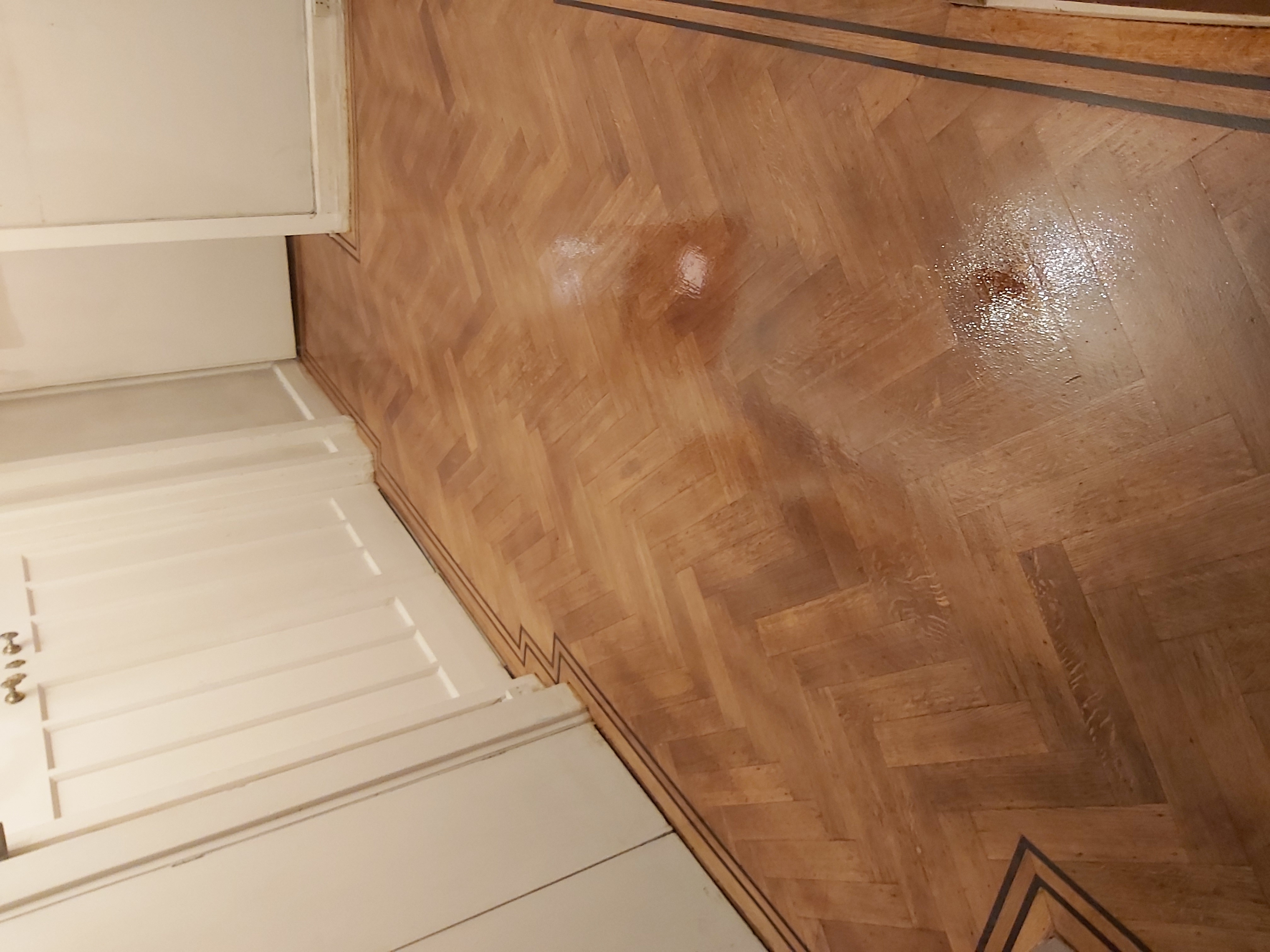 Hardwood floor after sanding work in NW11