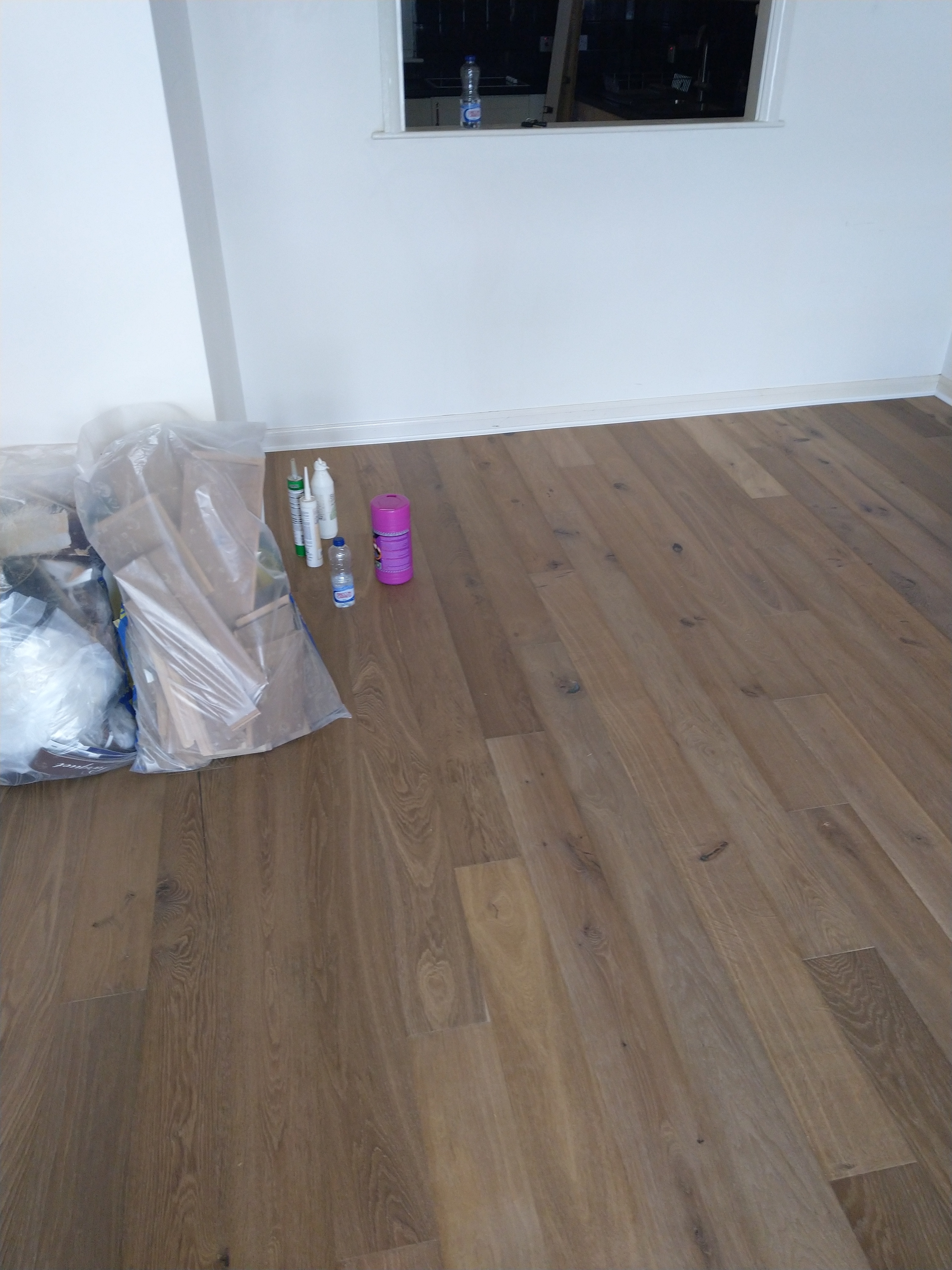 Engineered Wood floor after fitting work in NW1