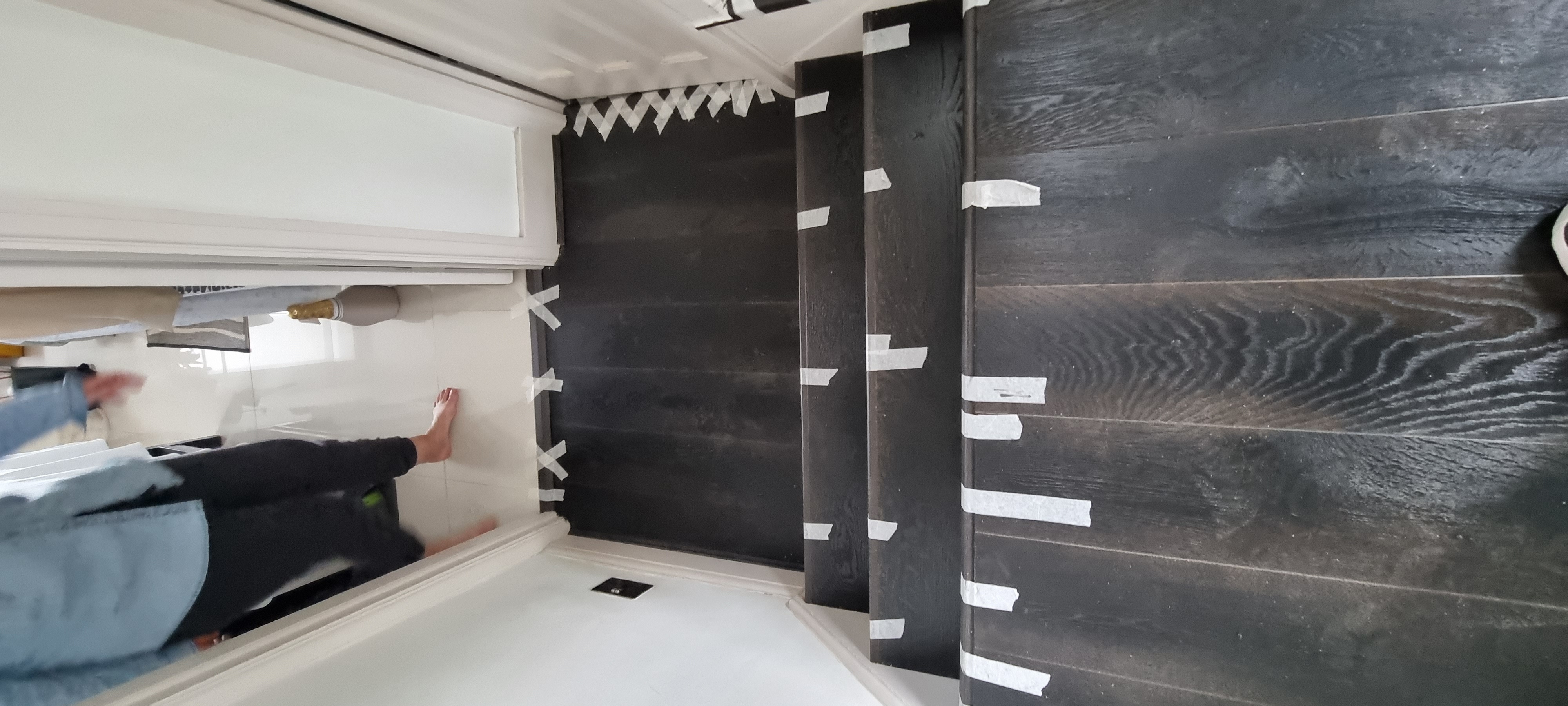 Engineered Wood floor after fitting work in NW2