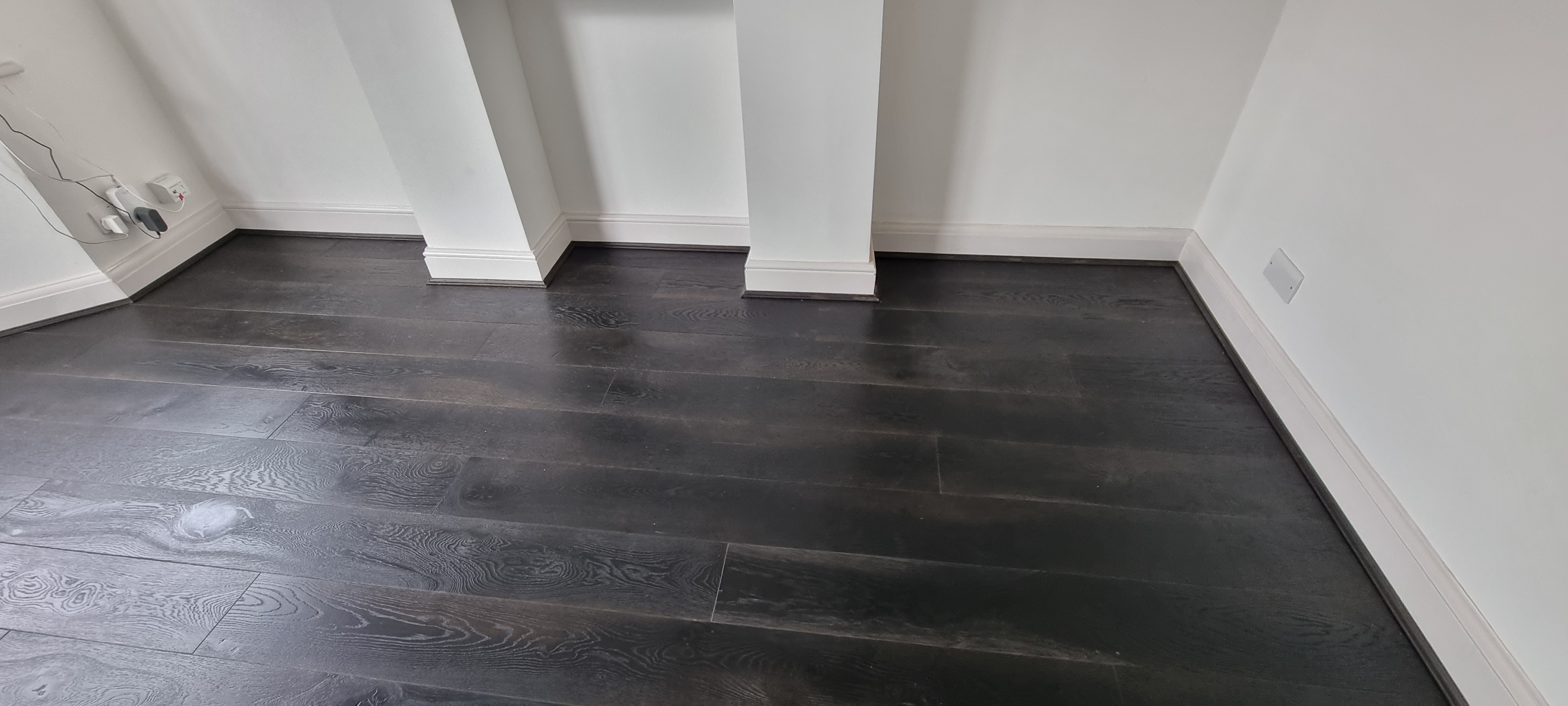 Engineered Wood floor after fitting work in NW2