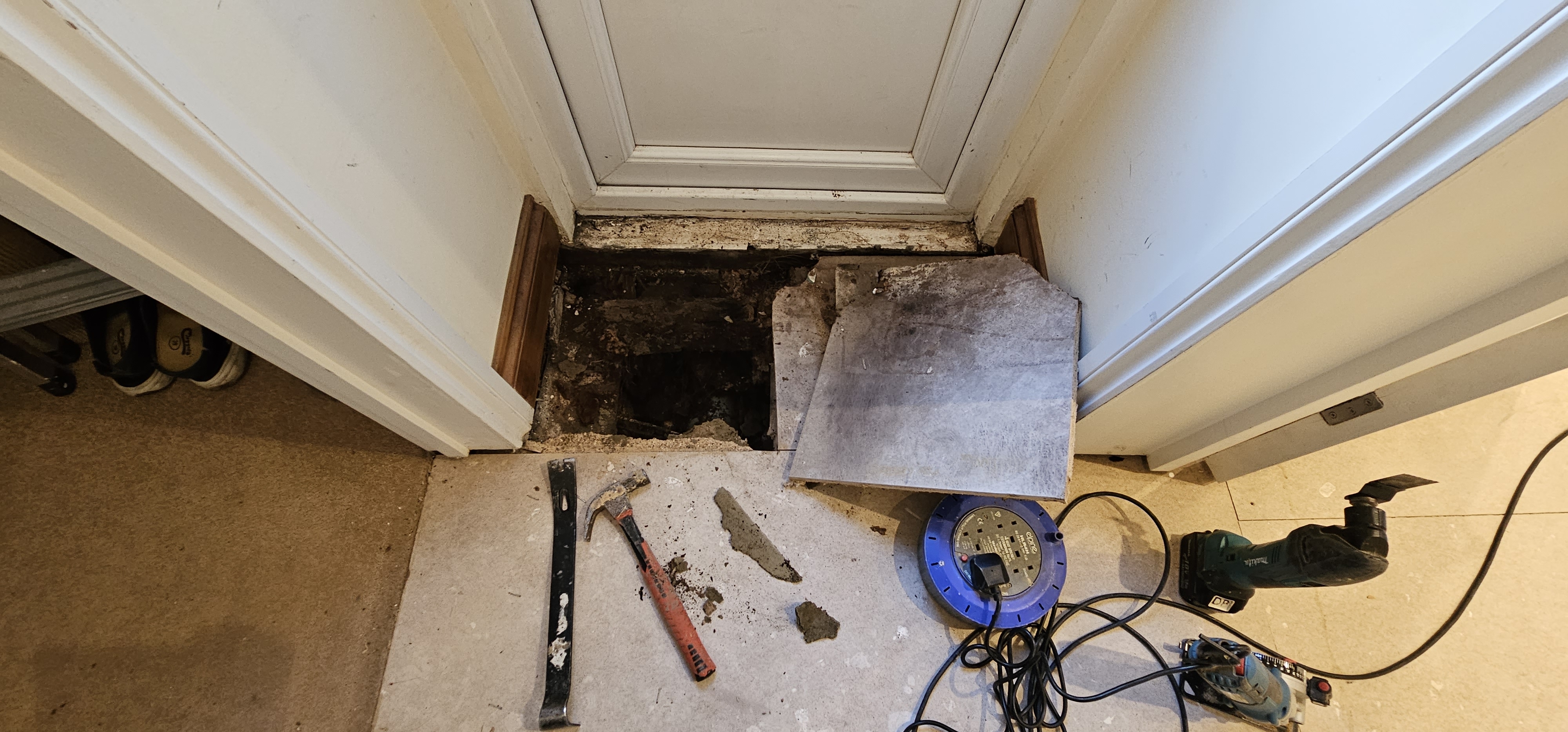 Engineered Wood floor after fitting work in NW2