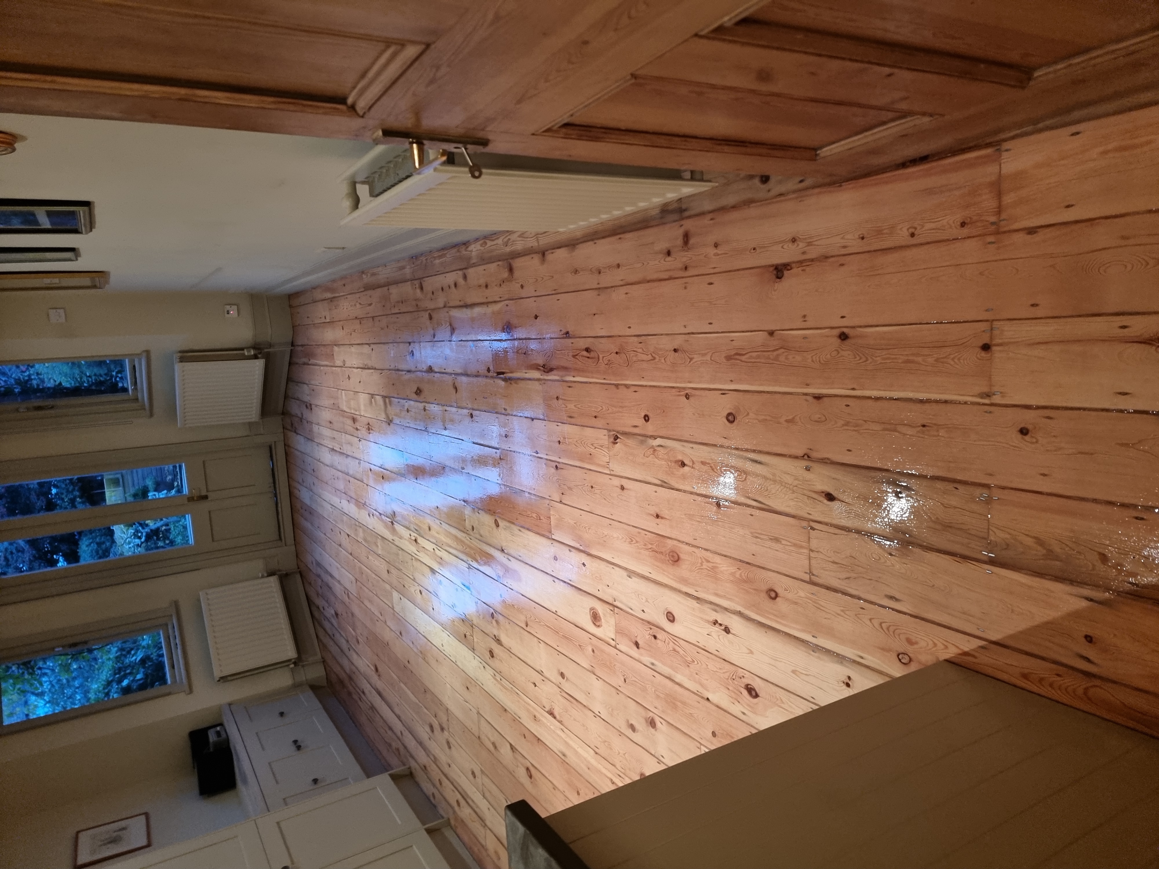 Floorboards floor after sanding work in NW2