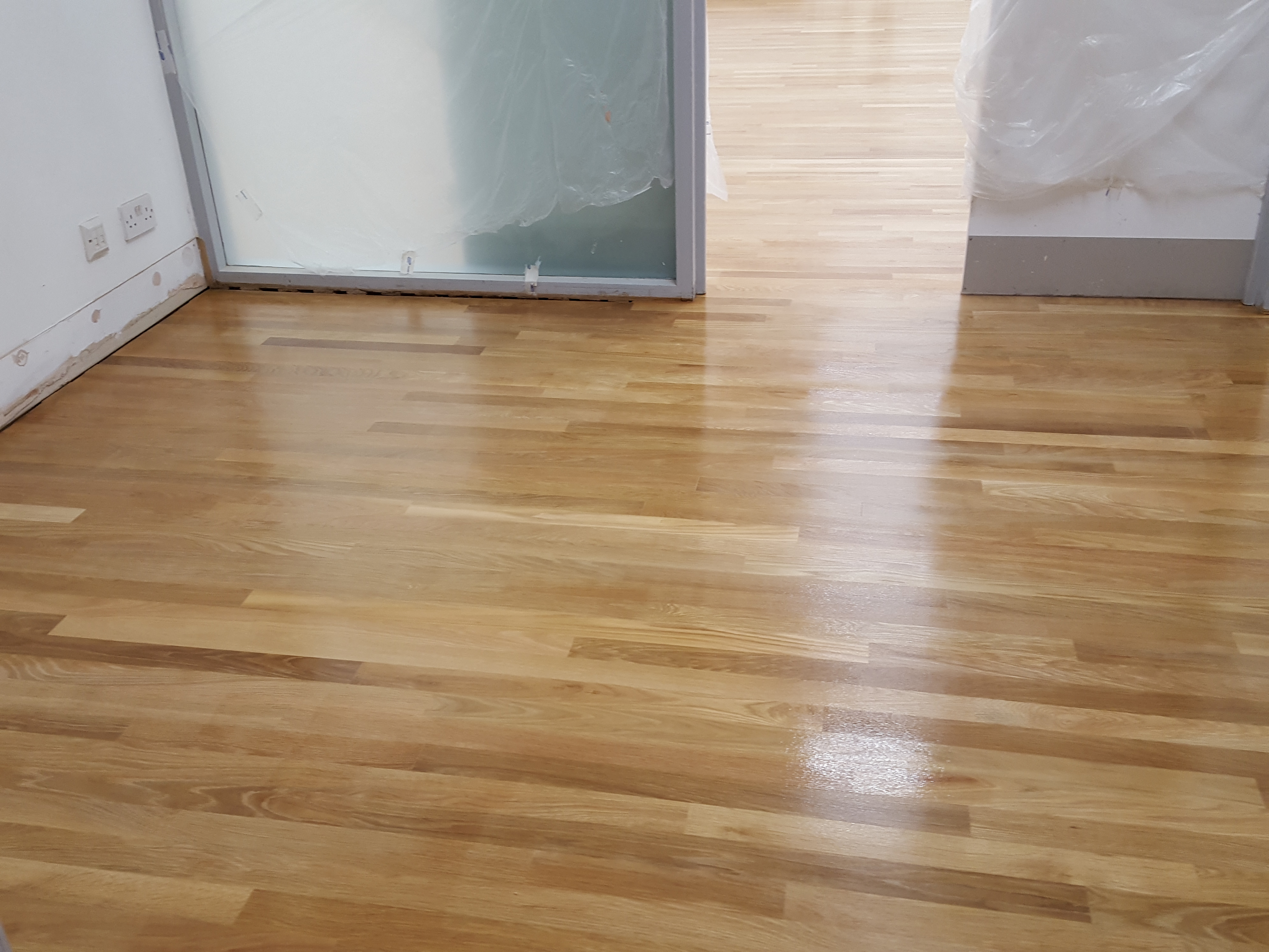 Hardwood floor after sanding work in NW2