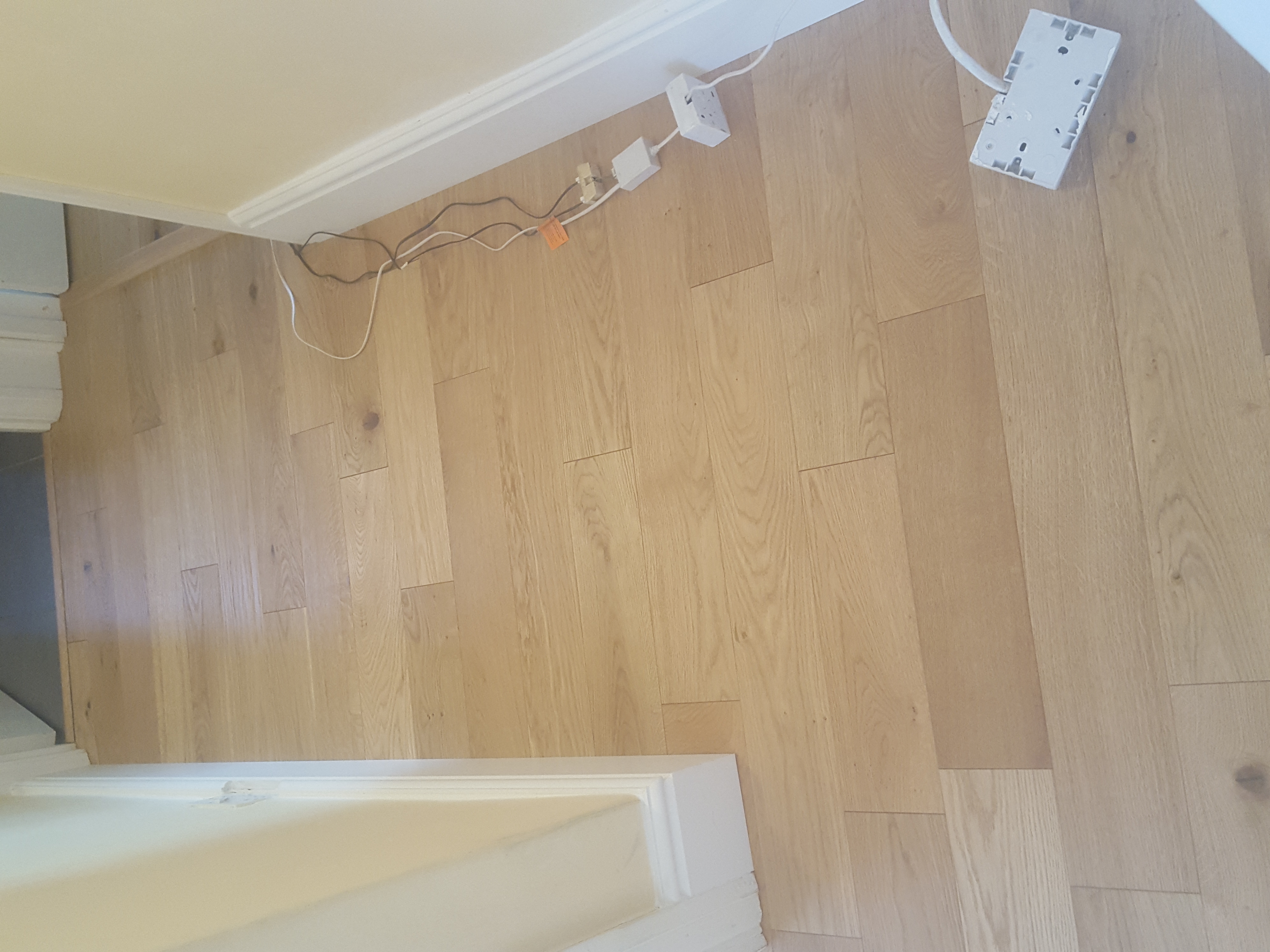 Engineered Wood floor after fitting work in NW2