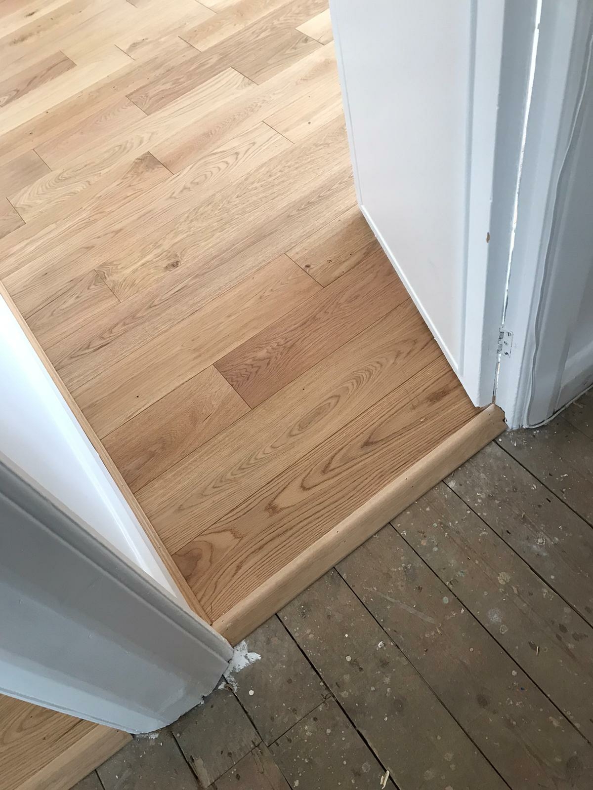 Engineered Wood floor after fitting work in NW2