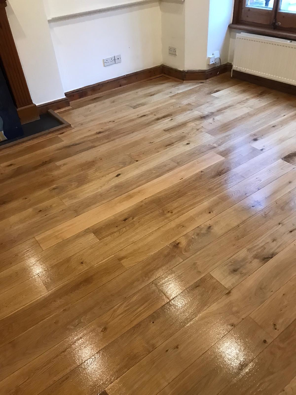 Engineered Wood floor after sanding work in NW3