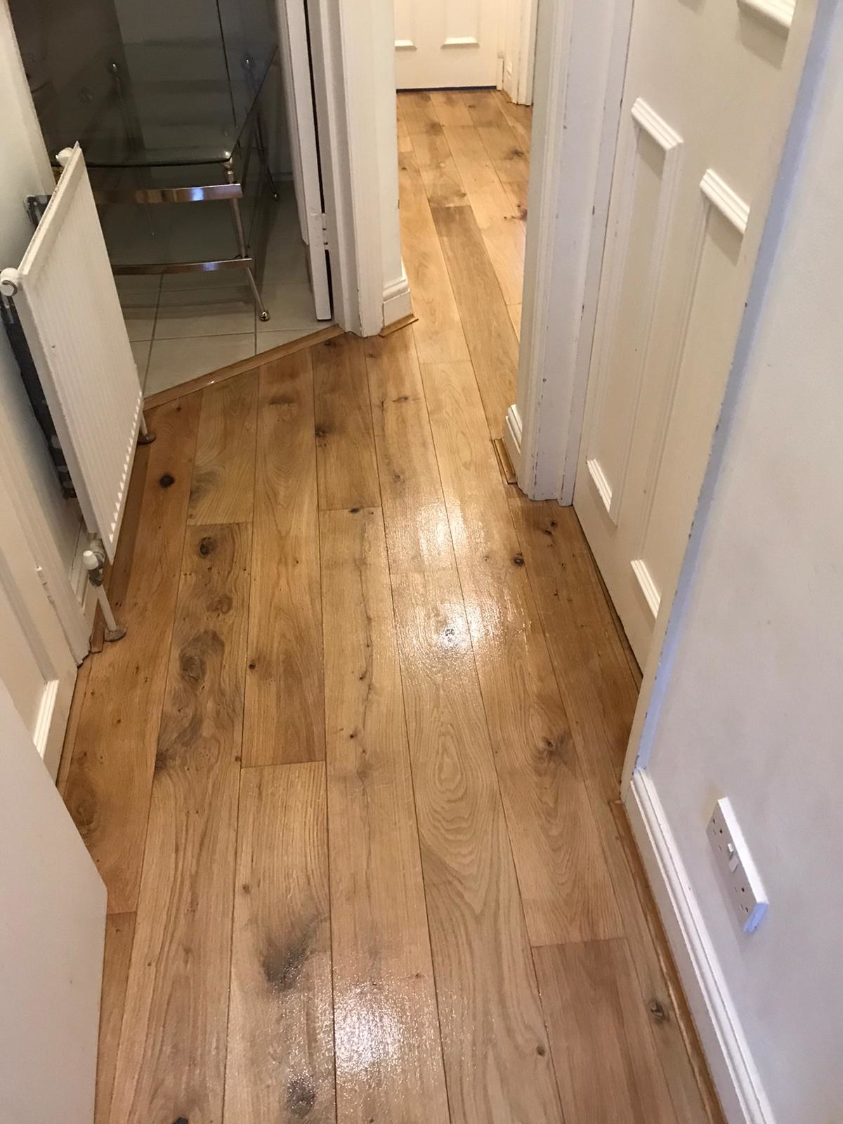 Engineered Wood floor after sanding work in NW3
